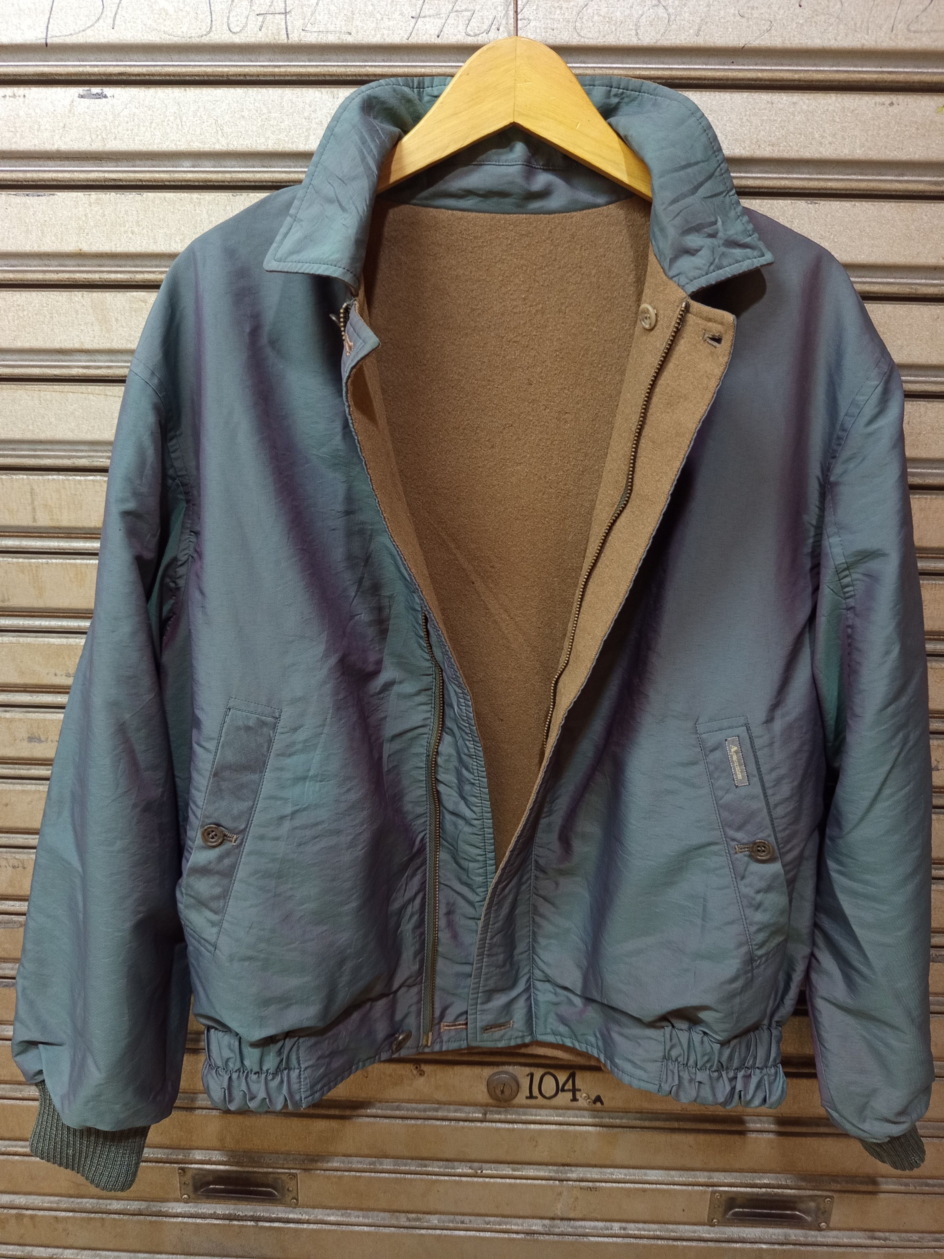 Aquascutum 1990s Aquascutum Reversible Bomber Jacket Size US L / EU 52-54 / 3 - 3 Thumbnail