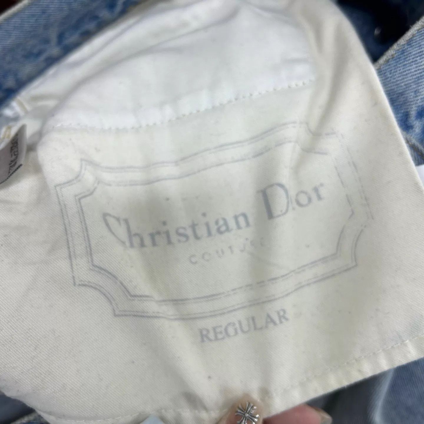 Dior Dior 99 new washed blue leather tag logo jeans 36 Size US 36 / EU 52 - 3 Thumbnail