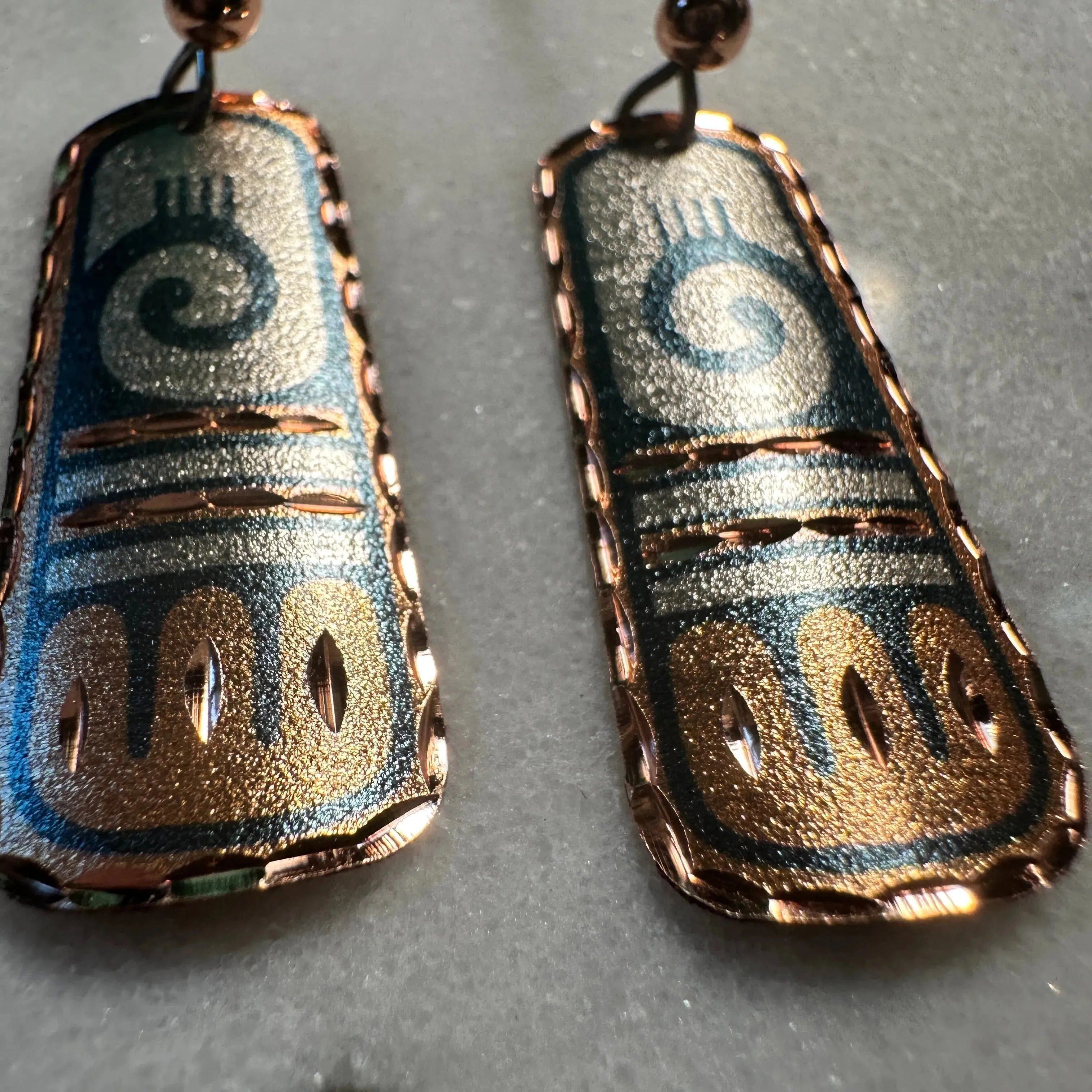 Other Handcrafted Boho Native American Earrings, Copper Wire Drop Size ONE SIZE - 4 Thumbnail