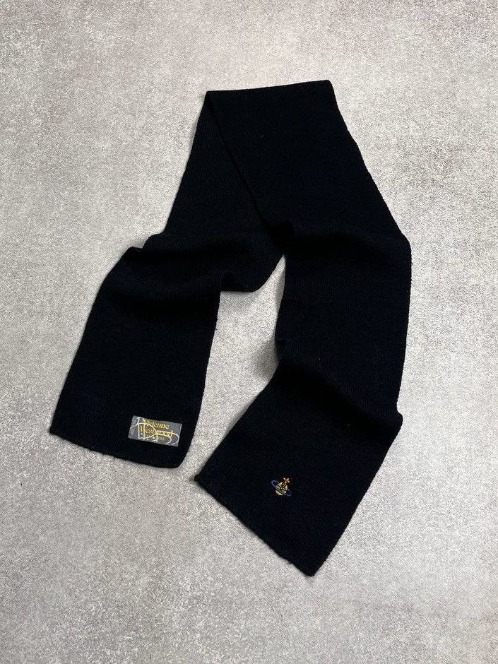 Vivienne Westwood VIVIENNE WESTWOOD ORB SARURN LOGO BLACK Y2K SCARF Size ONE SIZE - 1 Thumbnail