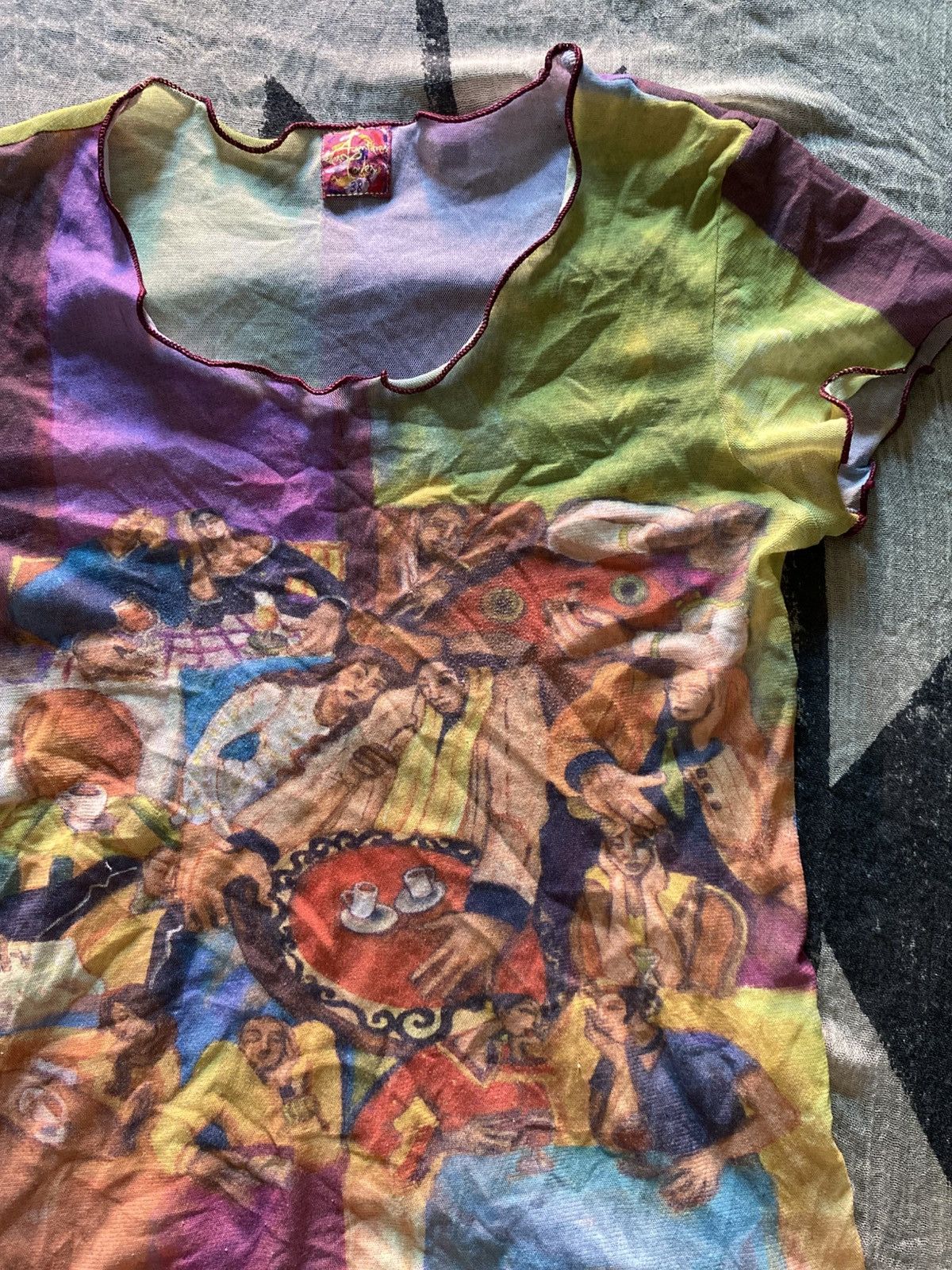 Japanese Brand Japanese jean paul gaultier style mesh art tee Size US S / EU 44-46 / 1 - 3 Thumbnail