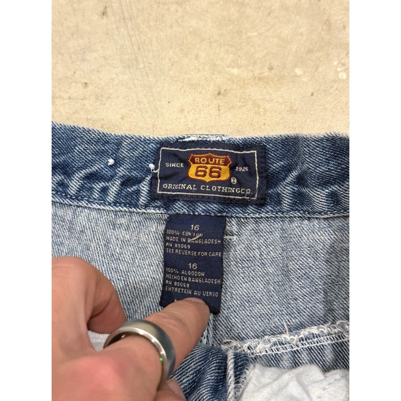 JNCO VINTAGE Route 66 Pipe JNCO STYLE Baggy Jeans 26x28 Denim Blue 90s Pockets Mens Size US 26 / EU 42 - 3 Thumbnail
