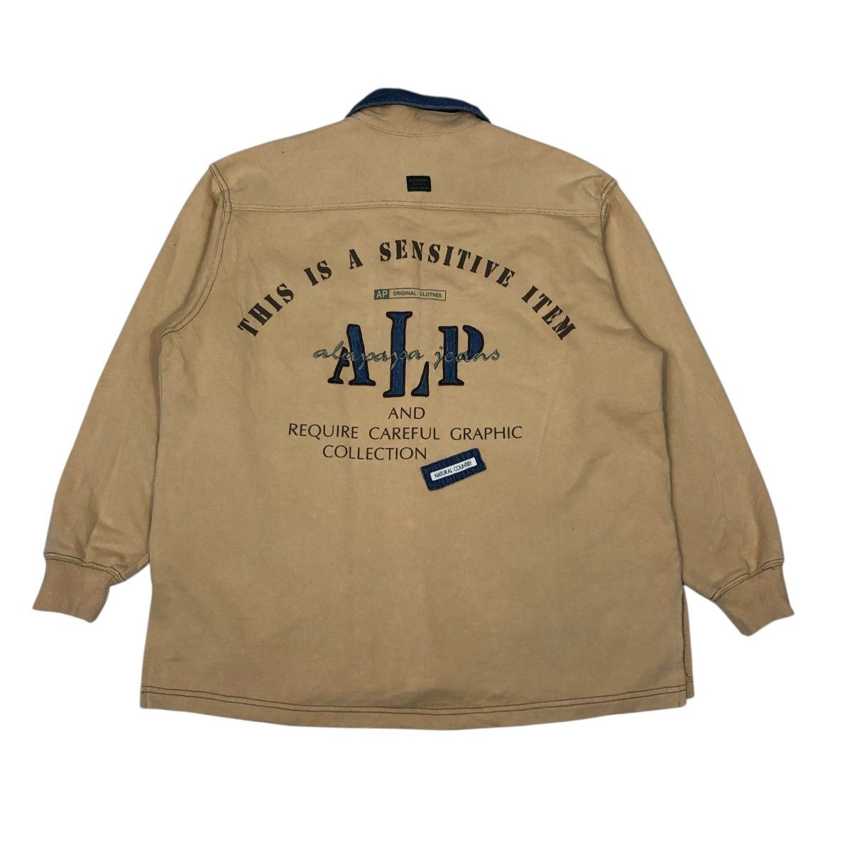Japanese Brand 📌Vintage Button Chore Jacket Alapapa Issey Miyake Big Logo Size US M / EU 48-50 / 2 - 2 Thumbnail