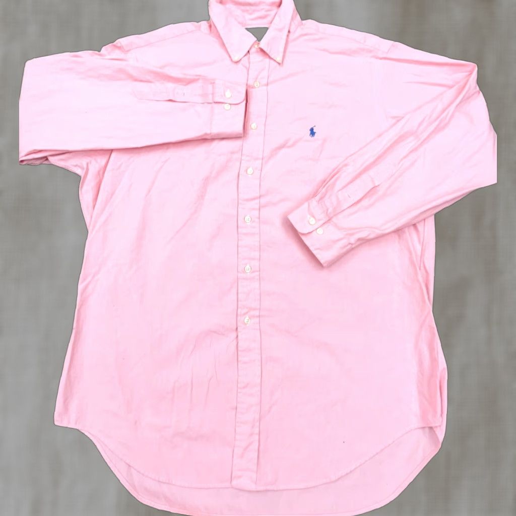 Ralph Lauren Ralph Lauren Shirt Men 16.5 34 Pink Button-Up Yarmouth Pinpoint Oxford Dress Top Size US XL / EU 56 / 4 - 1 Thumbnail