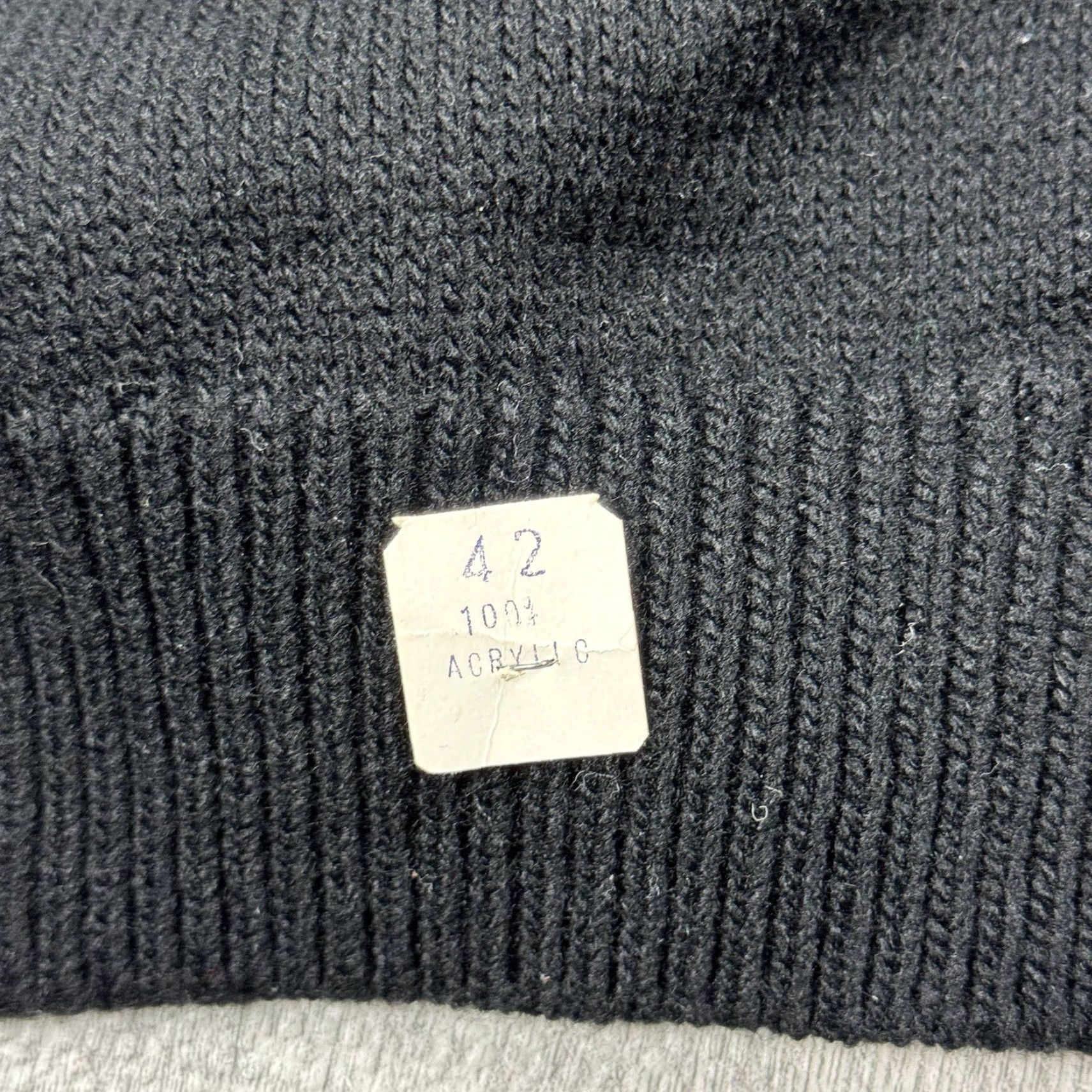 Vintage VINTAGE 1960s 1970s Mens Black Acrylic Letterman Cardigan Sweater Size 42 Size US XL / EU 56 / 4 - 3 Thumbnail