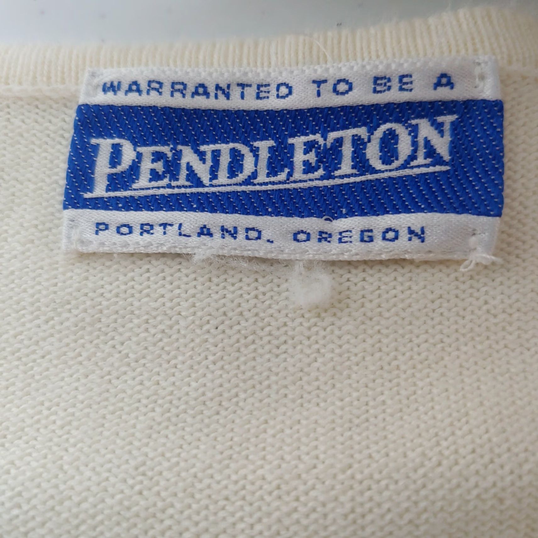Pendleton Pendleton Women's Sweater Shirt Short Slv Round Neck Embroidered Paisley Ivory Cream M Size M / US 6-8 / IT 42-44 - 3 Thumbnail