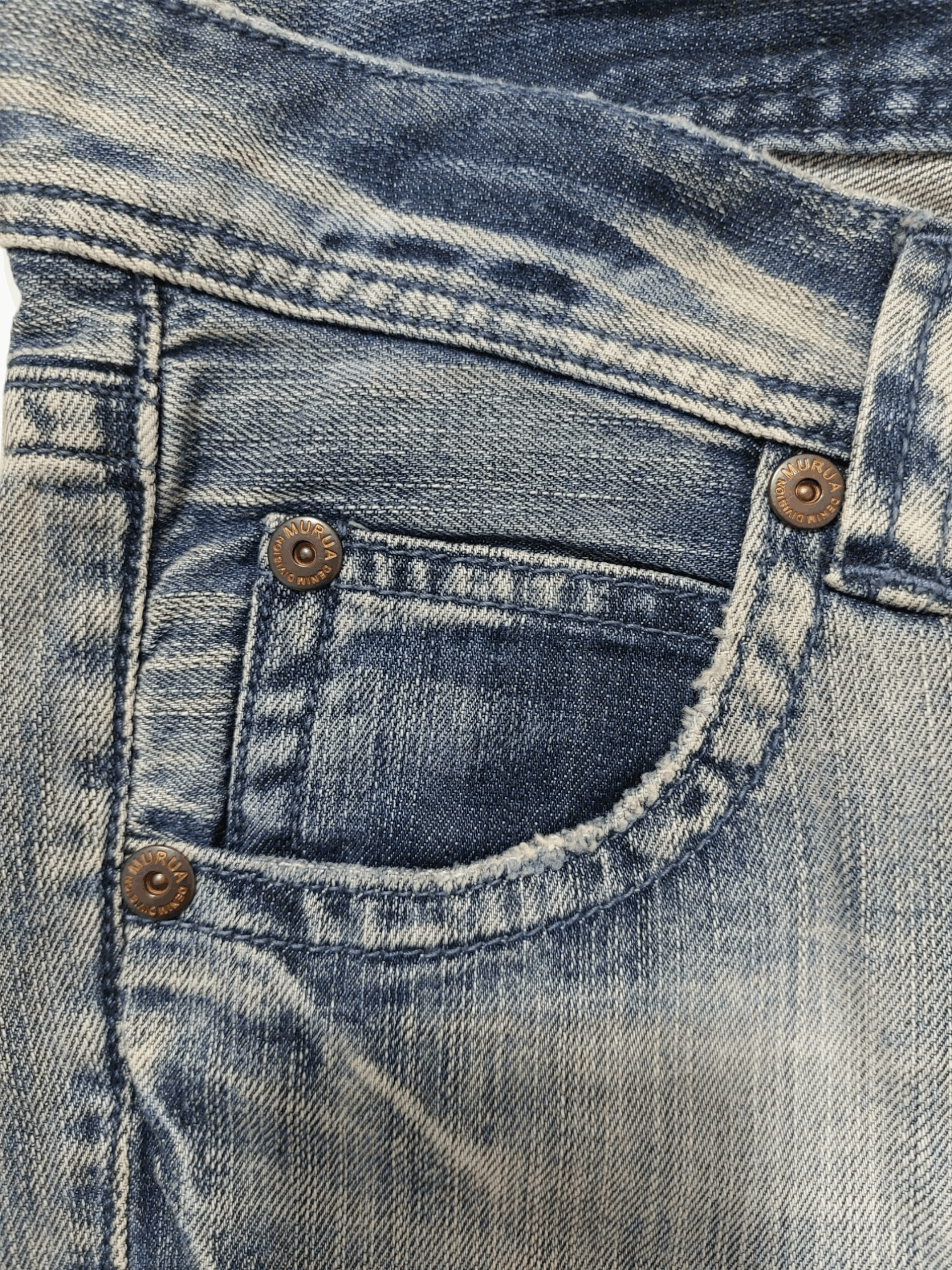 Designer Murua Low Rise Thrashed Denim Jeans Size 28" / US 6 / IT 42 - 12 Thumbnail