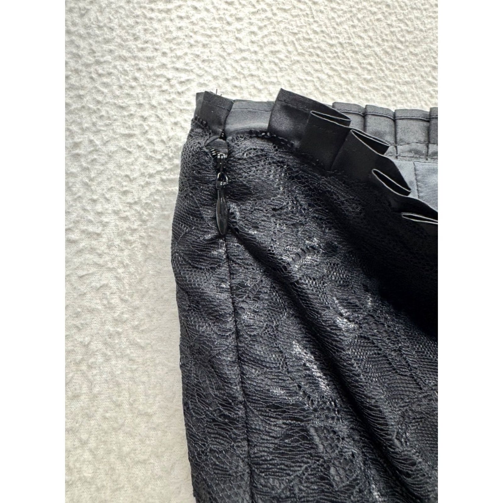 Banana Republic Banana Republic Strapless Silk Black Pleated Lace Cocktail Dress Womens 10 Knee Length"} Size L / US 10 / IT 46 - 4 Thumbnail