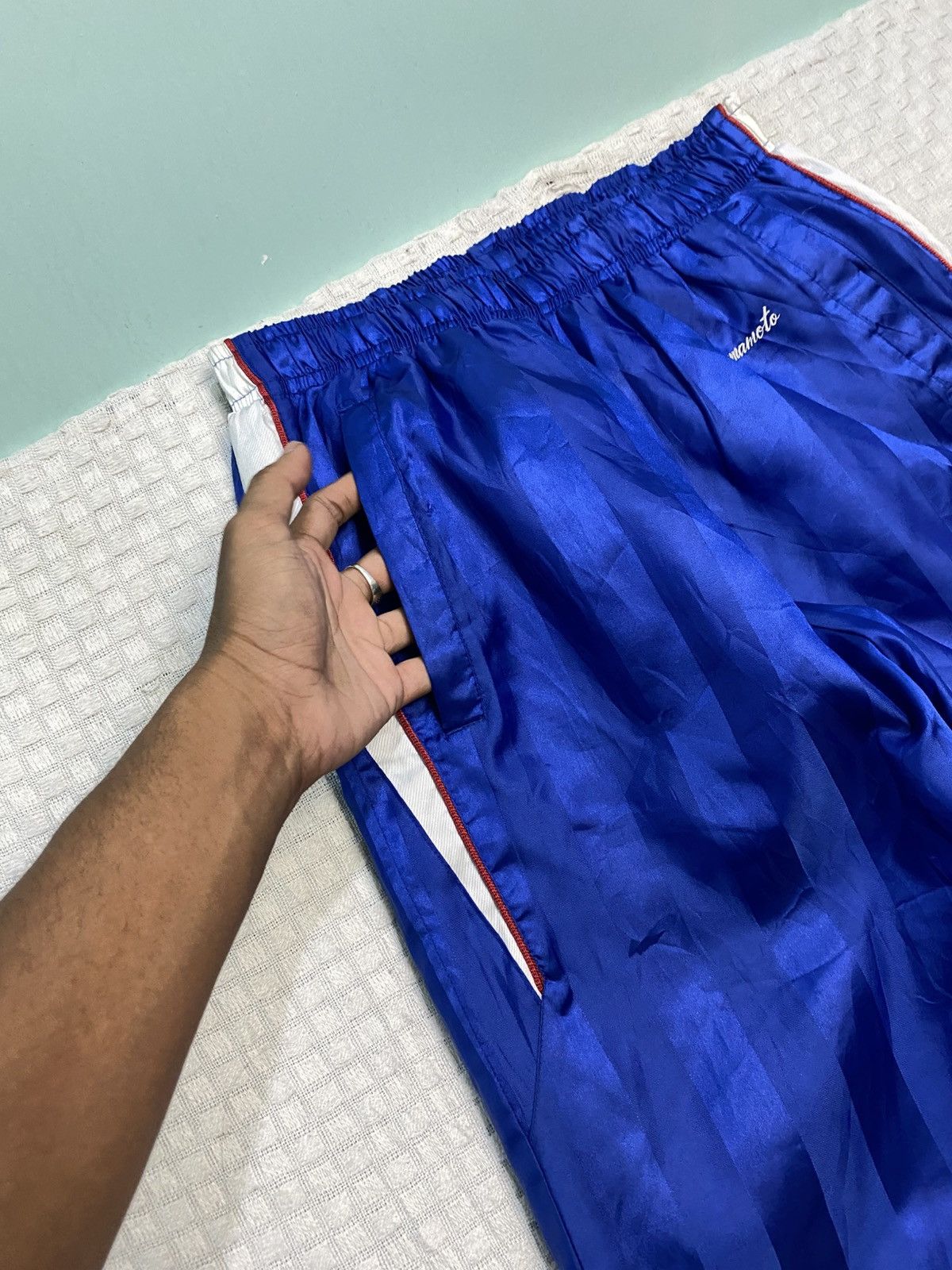 Billie Eilish × Nike 💥 VINTAGE NIKE 90S BAGGY WIDE LEG SWOOSH TRACK PANTS Y2K Size US 26 / EU 42 - 2 Thumbnail
