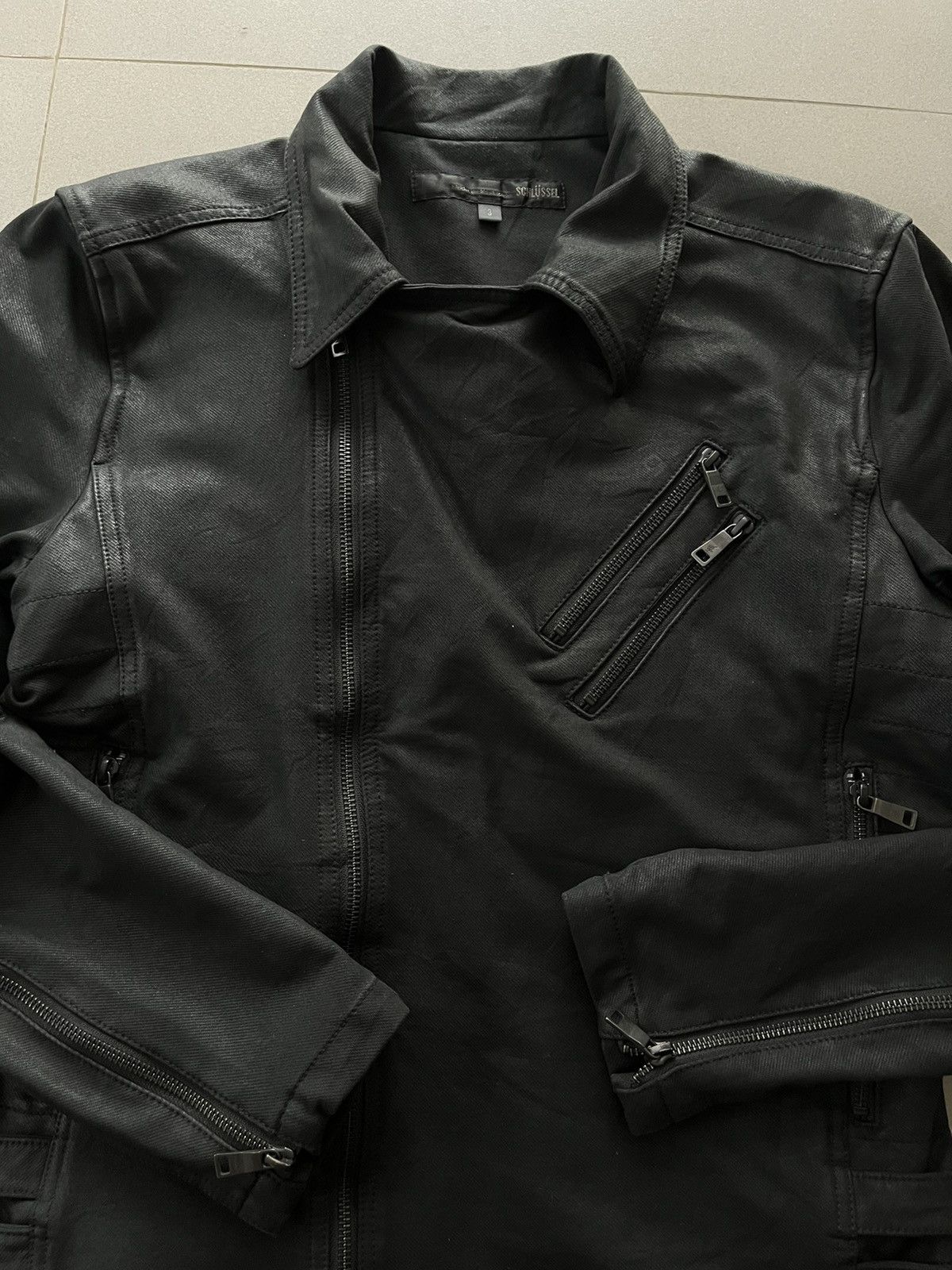 KMRii JAPANESE SCHLUSSEL WAXED BIKERS RAMONES JACKET PUNK VKEI Size US M / EU 48-50 / 2 - 10 Thumbnail