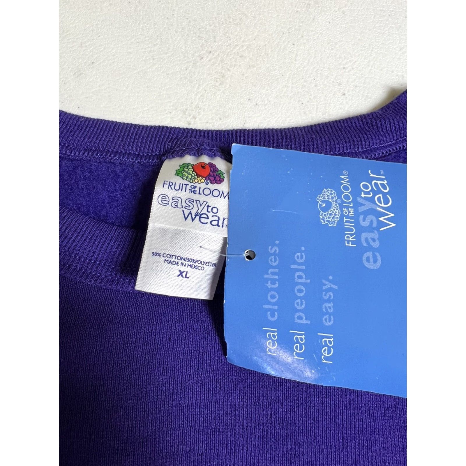 Vintage VINTAGE Newport Purple Long Sleeve Sweatshirt XL Women Embroidered Pullover Cotton Blend Size XL / US 12-14 / IT 48-50 - 5 Thumbnail