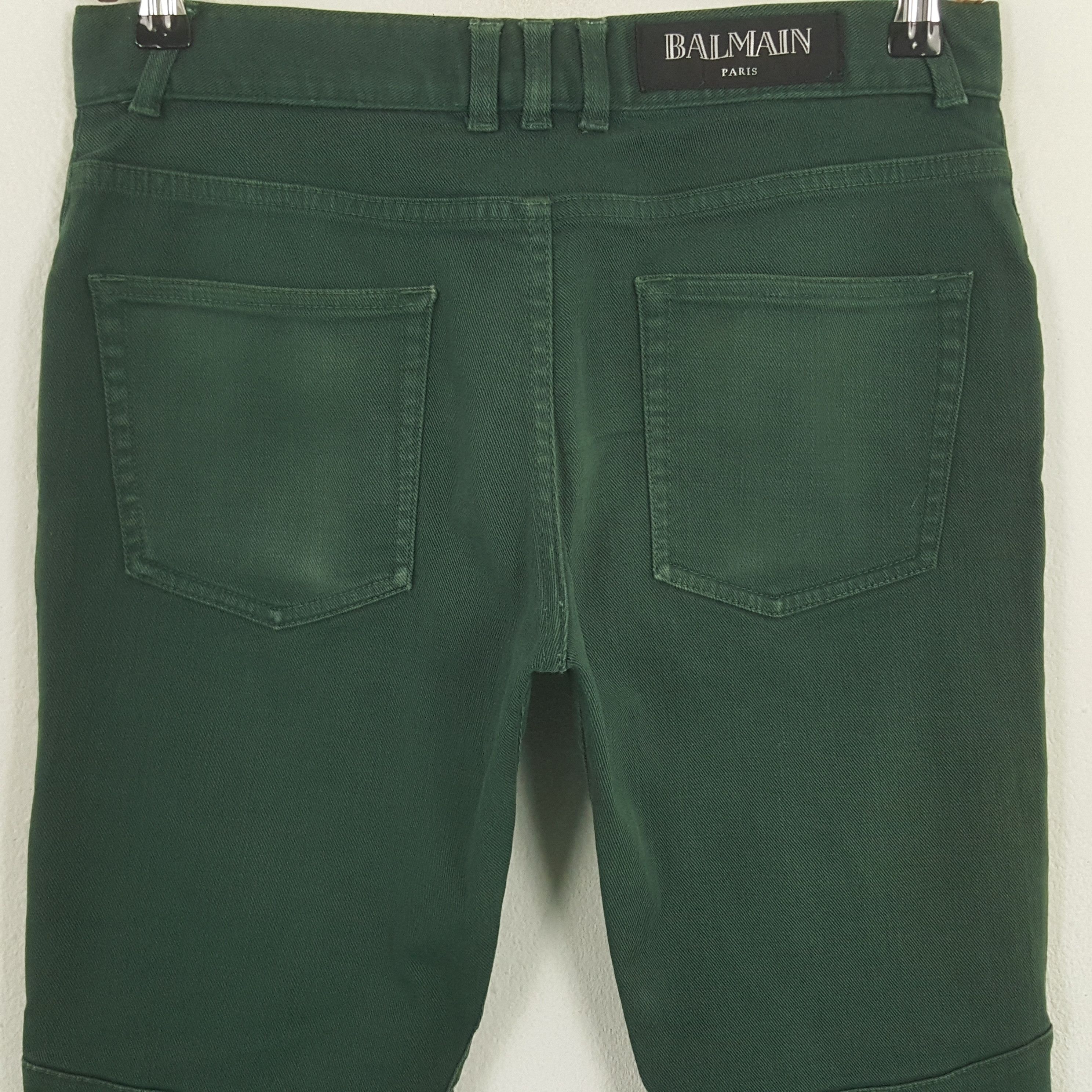 Balmain × Vintage Vintage Balmain Emerald Green Jeans Size US 29 - 5 Thumbnail