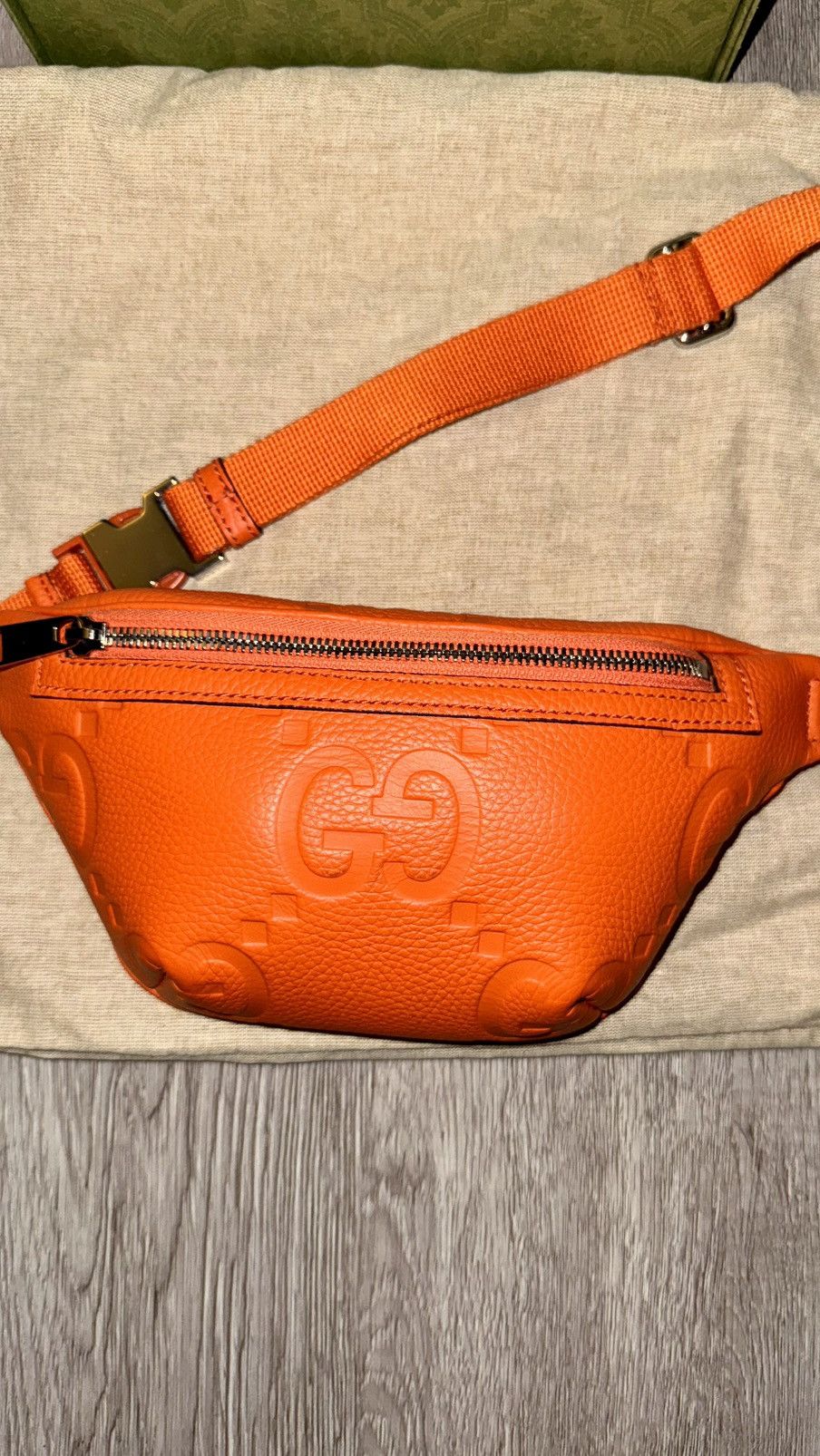 Gucci Piuma Calfskin Jumbo GG Embossed Small Belt Bag 80cm Size 32 - 2 Thumbnail