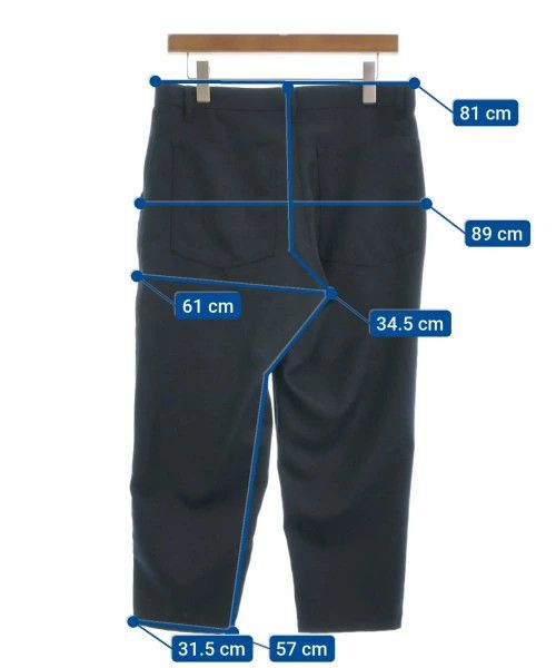 Comme des Garcons SHIRT Cropped Pants Polyester Wool Zipper Plain Navy Blue Size US 32 / EU 48 - 3 Thumbnail