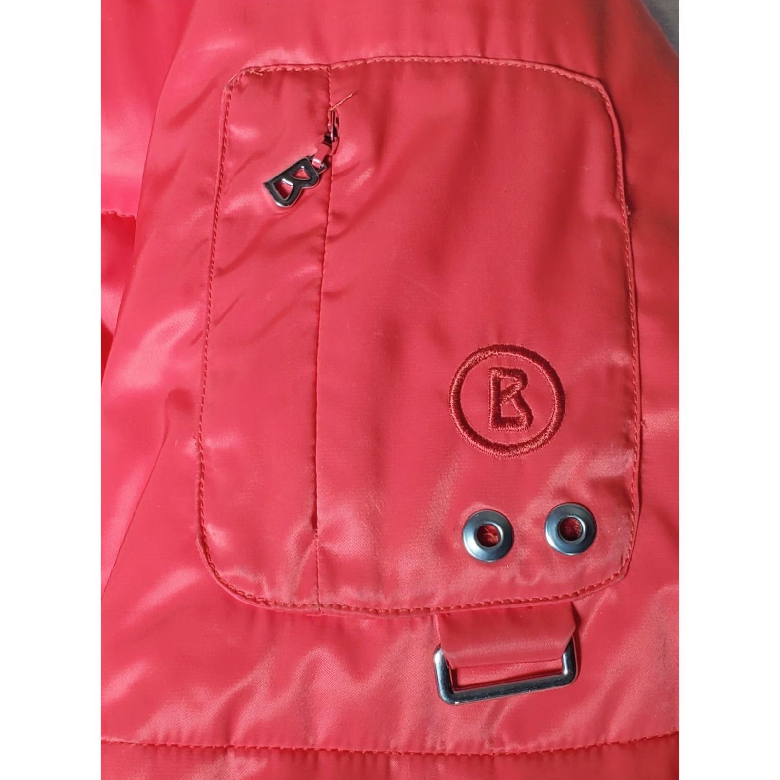 Bogner VINTAGE Bogner Down Puffer Jacket Removable Hood Women’s US 14 (XL) Red-Orange Size XL / US 12-14 / IT 48-50 - 4 Thumbnail