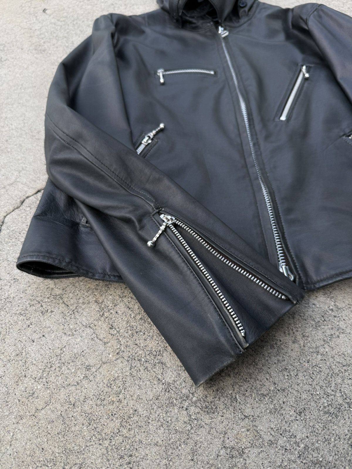 Yohji Yamamoto Yohji Yamamoto Pour Homme SS18 Taisho Lamb Skin Rider Jacket Size US M / EU 48-50 / 2 - 6 Thumbnail