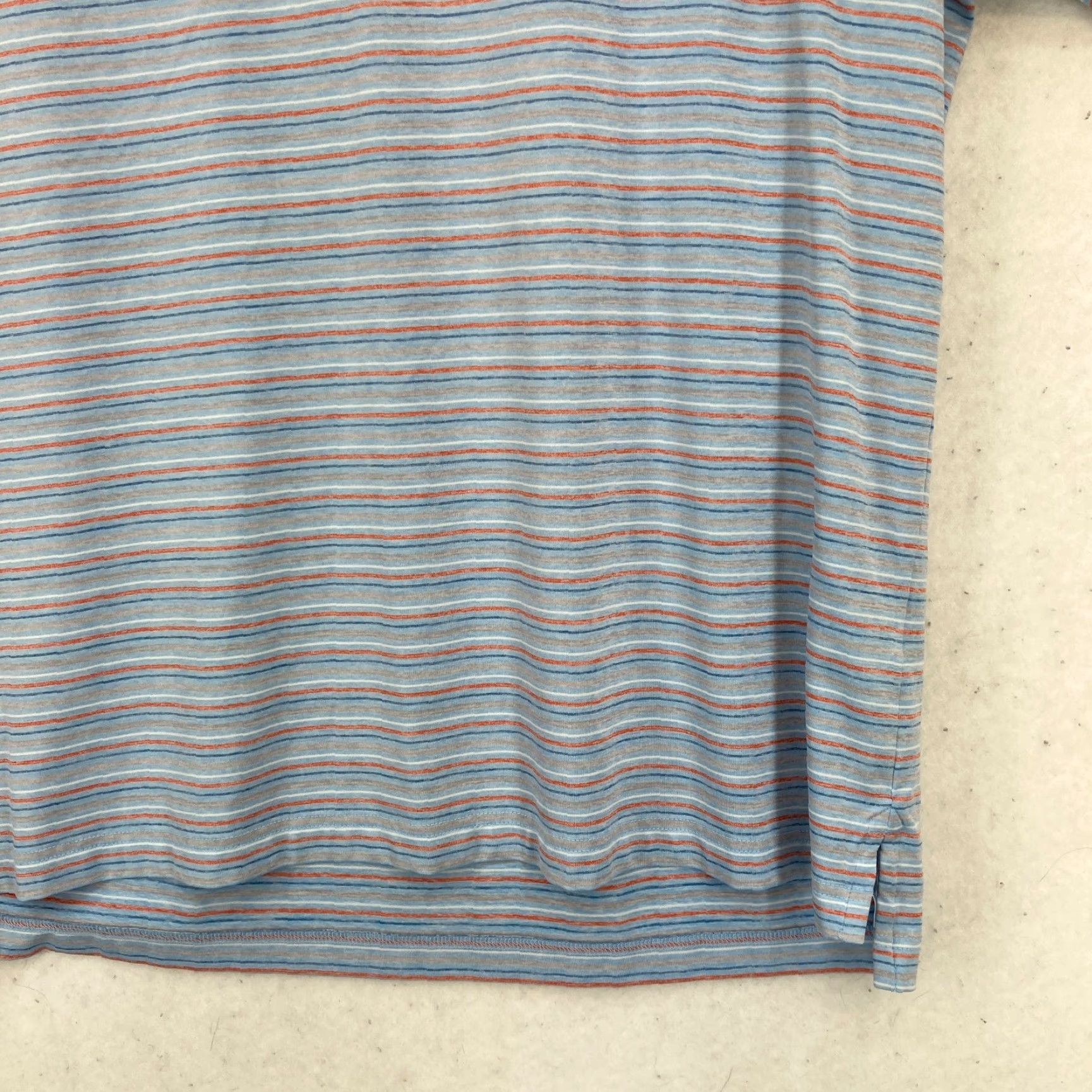 johnnie-O Johnnie-O Polo Shirt Mens Large Blue Striped Stretch Preppy Polo Shirt Mens L Blue Striped Stretch Performance Golf Casual Activewear Size US L / EU 52-54 / 3 - 3 Thumbnail
