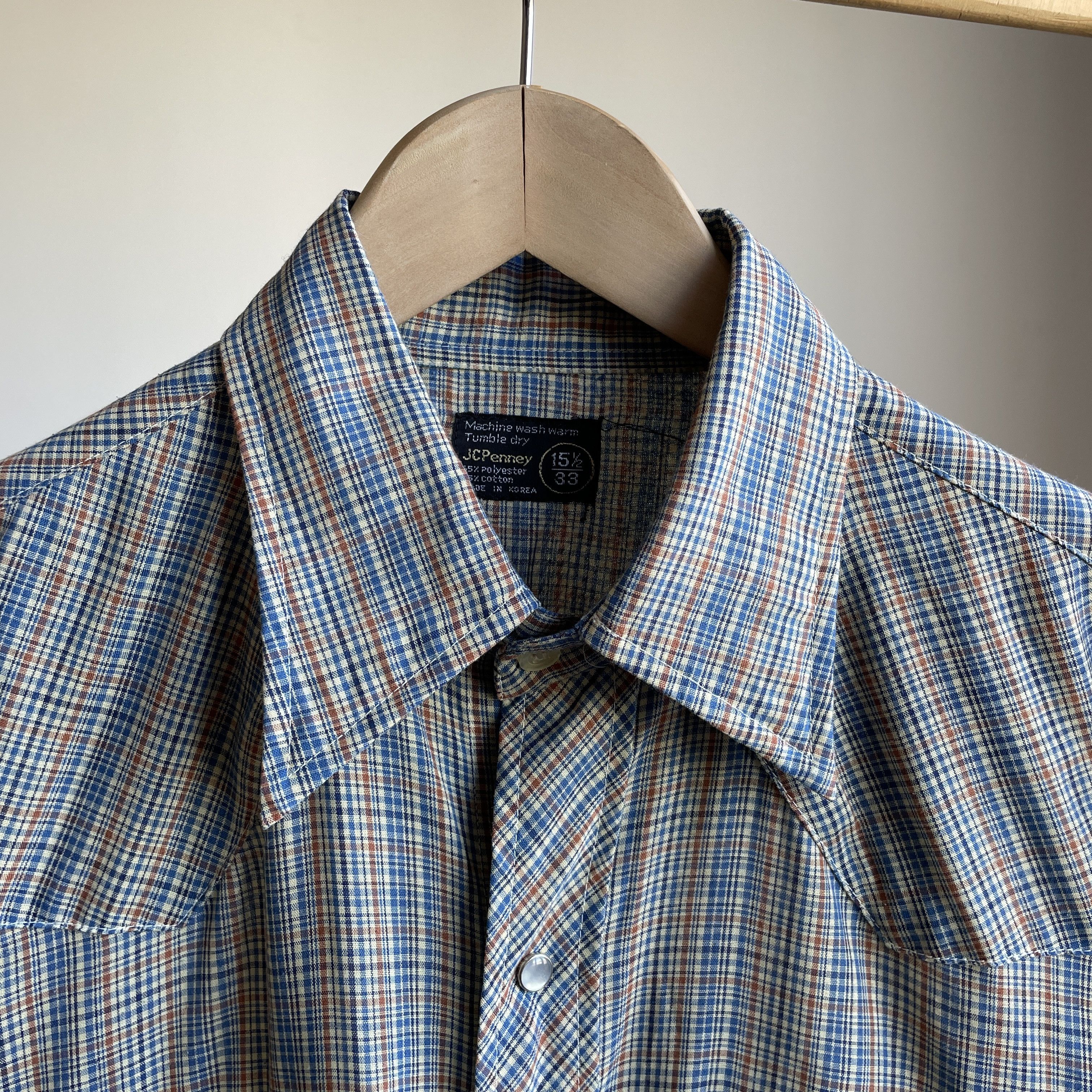 JCPenney JC Penney Vintage 70's 80's Snap Button Western Shirt Size US M / EU 48-50 / 2 - 4 Thumbnail