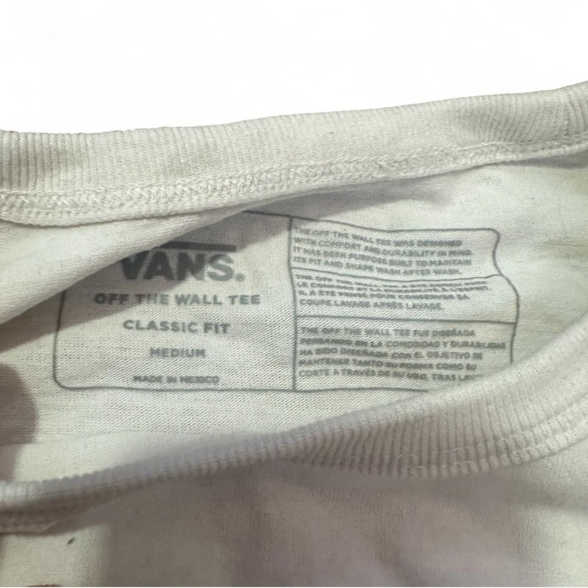 Van Vans Off The Wall Skeleton Long Sleeve Tee White Medium Size US M / EU 48-50 / 2 - 3 Thumbnail
