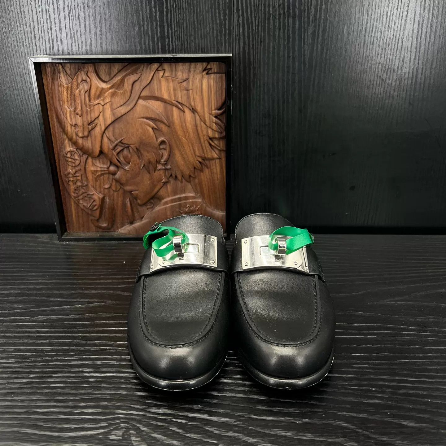 Hermes Hermès Lota Mule Black 37.5 Mint with Box Size US 7 / IT 37 - 5 Thumbnail