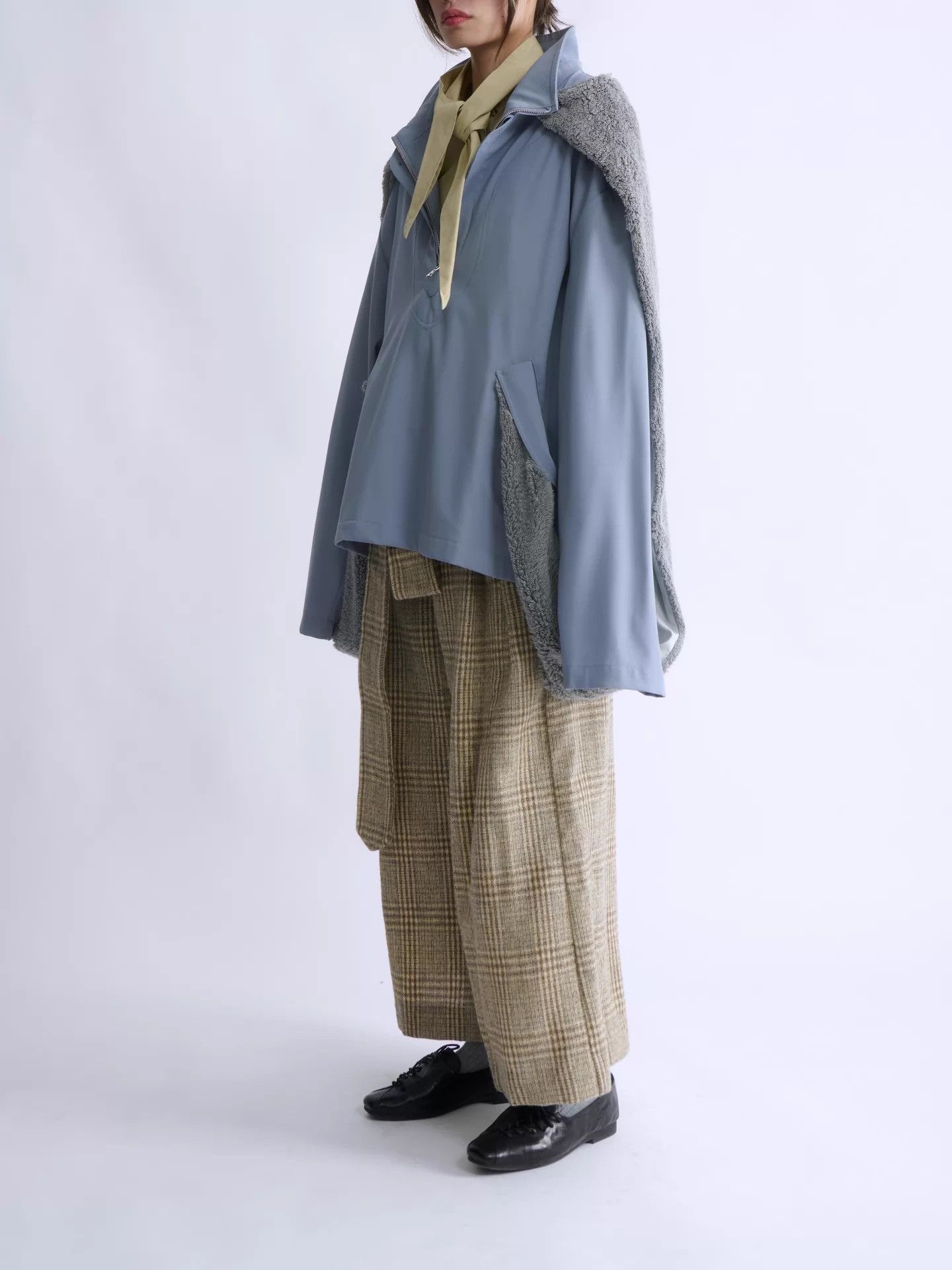 Kiko Kostadinov KIKO KOSTADINOV Men’s Asymmetric Slate Blue Panelled Coat Size US S / EU 44-46 / 1 - 2 Thumbnail
