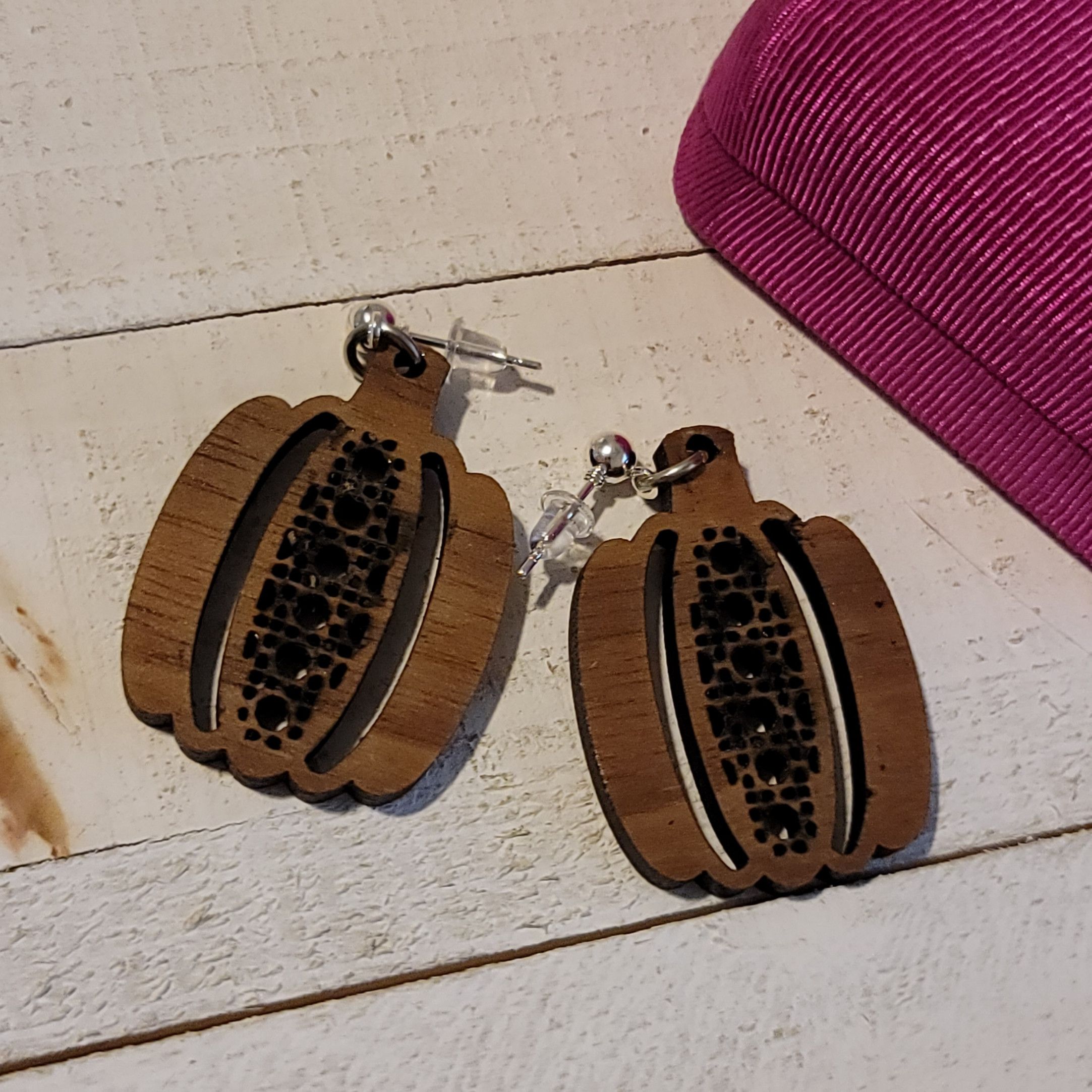 Handmade Rustic Style Pumpkin Earrings Size ONE SIZE - 4 Thumbnail
