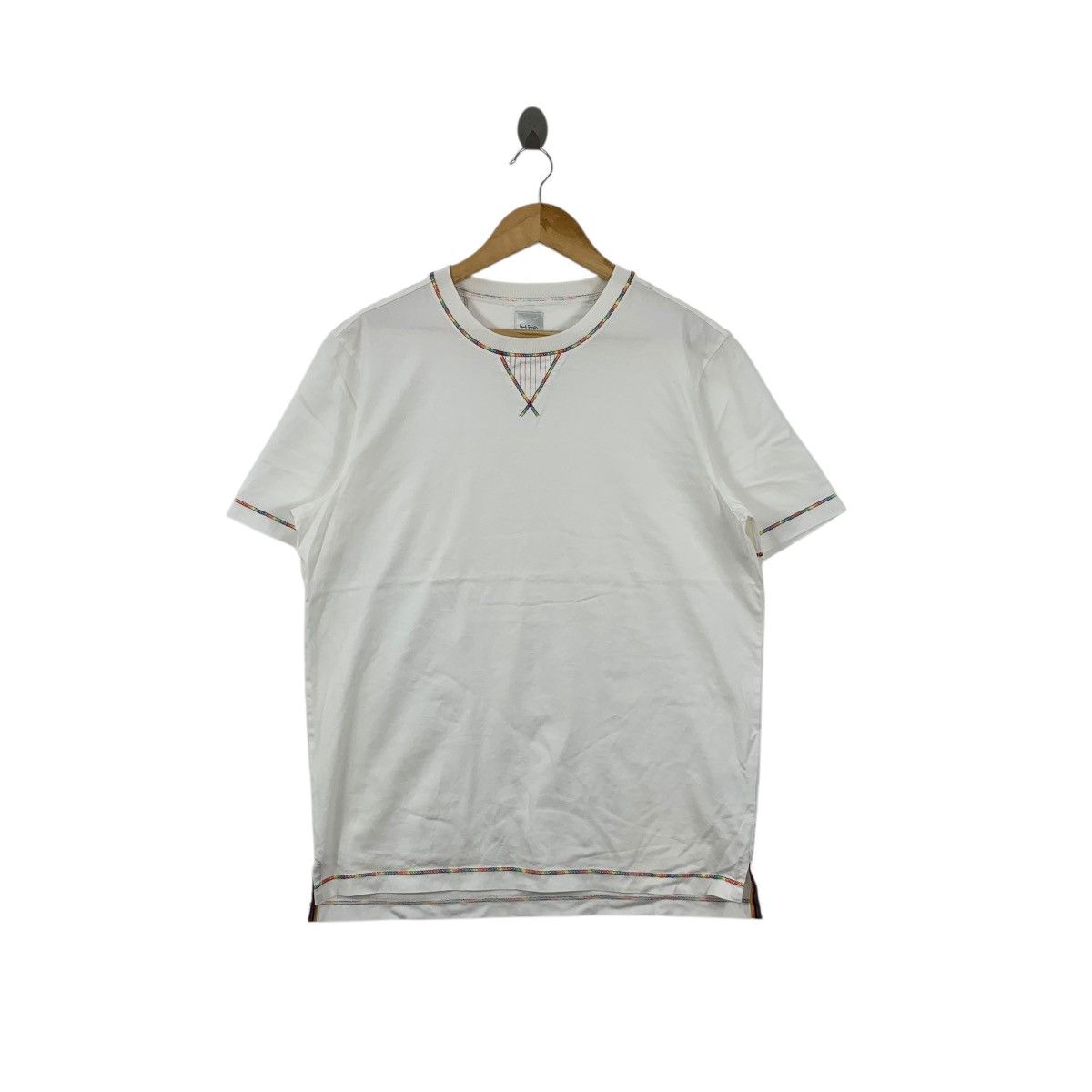 Paul Smith Vintage PAUL SMITH LONDON Minimalist Design Ringer Tee Shirt Size US L / EU 52-54 / 3 - 1 Thumbnail