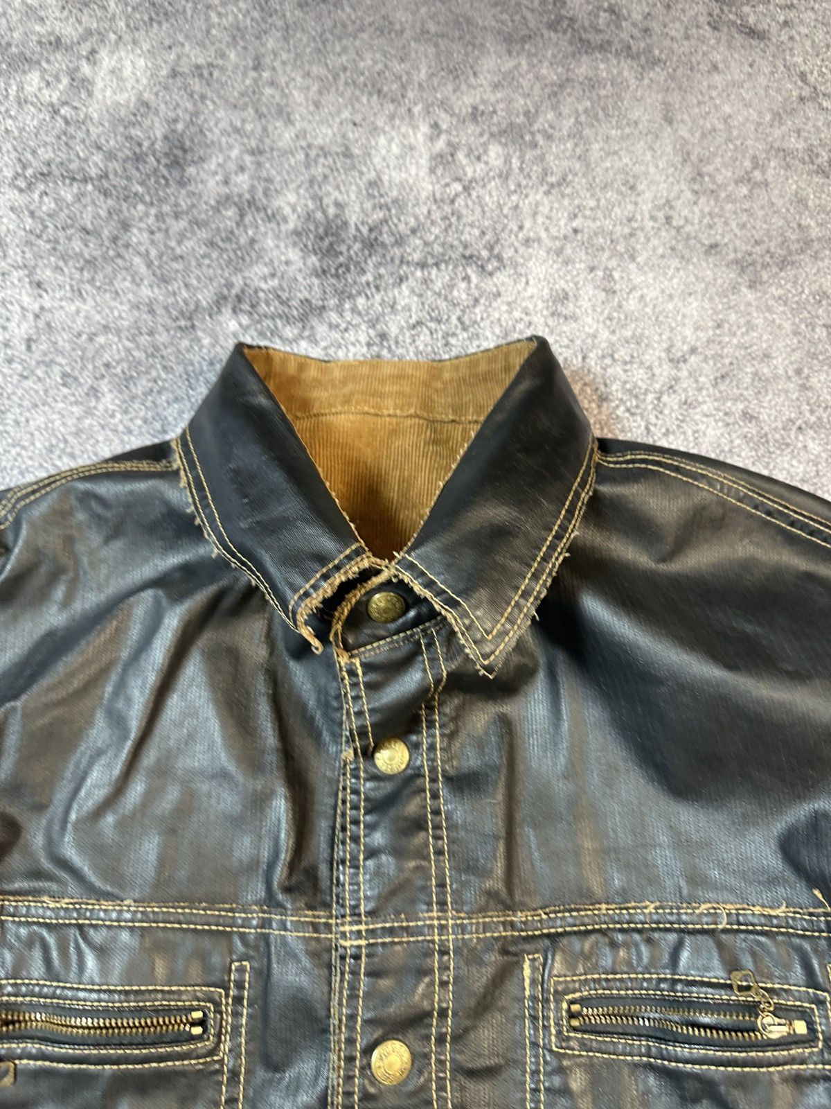 Diesel Y2K Vintage Corduroy Diesel Reversible Jacket Streetwear L Size US L / EU 52-54 / 3 - 6 Thumbnail