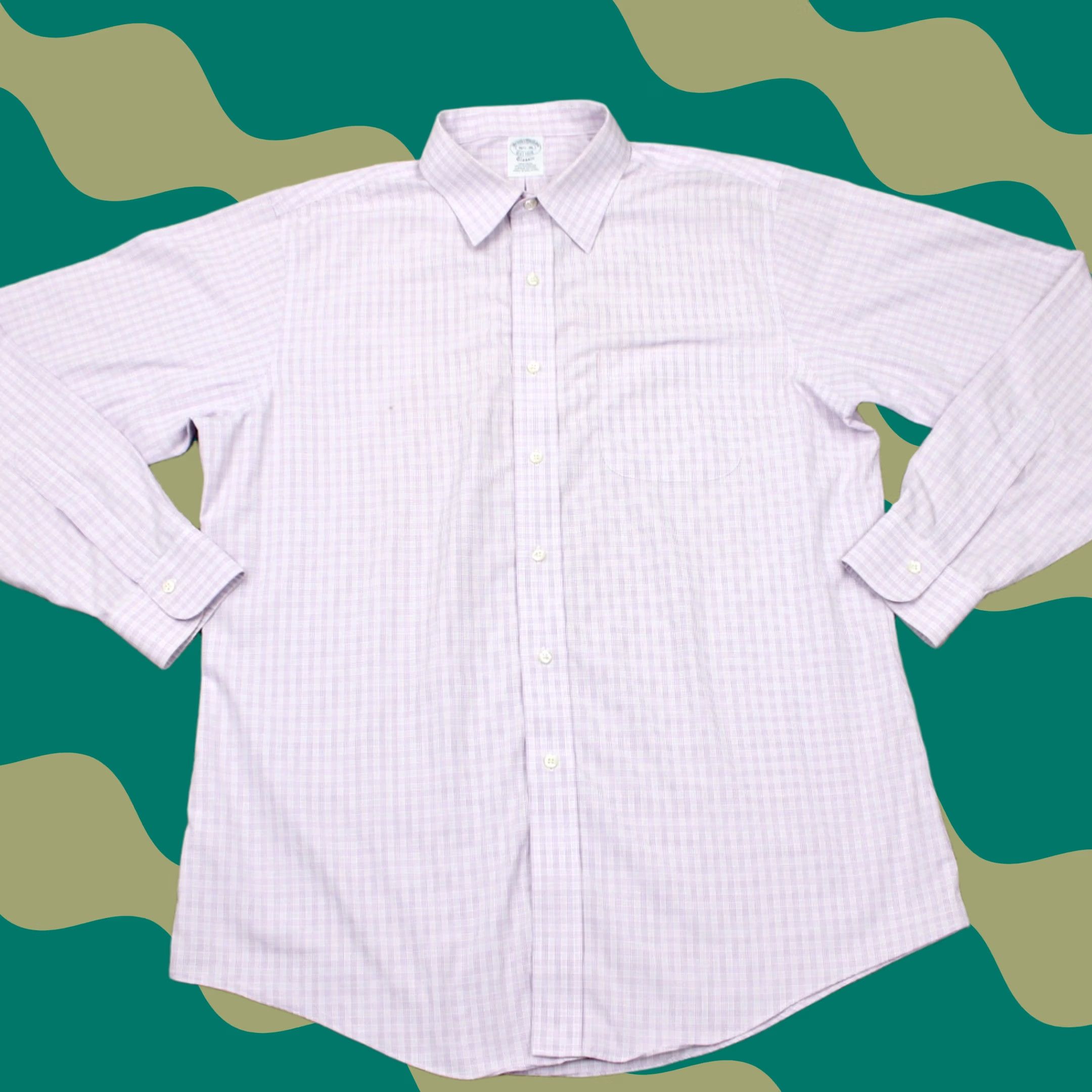 Brooks Brothers Brooks Brothers Shirt Mens 16 1/2 36 Pink Non-Iron Supima Cotton L/S Dress Shirt Size US XL / EU 56 / 4 - 1 Thumbnail