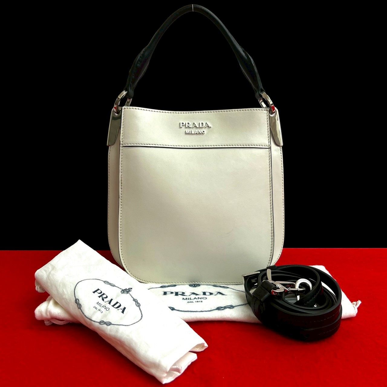 Prada Prada Prada Magit Leather 2way Handbag Leather Shoulder Bag DUTY FREE for USA Size ONE SIZE - 1 Thumbnail