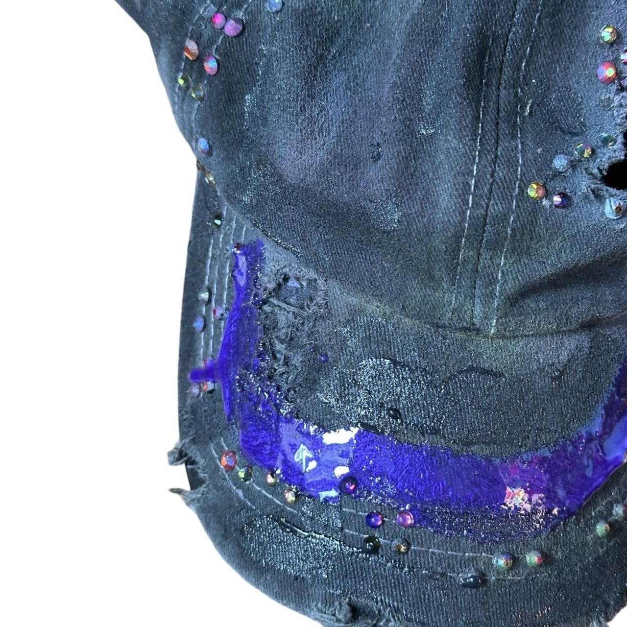 Other ASTROBOI* 'Shooting Stars' Black Rhinestone Y2K Hat Size ONE SIZE - 4 Thumbnail