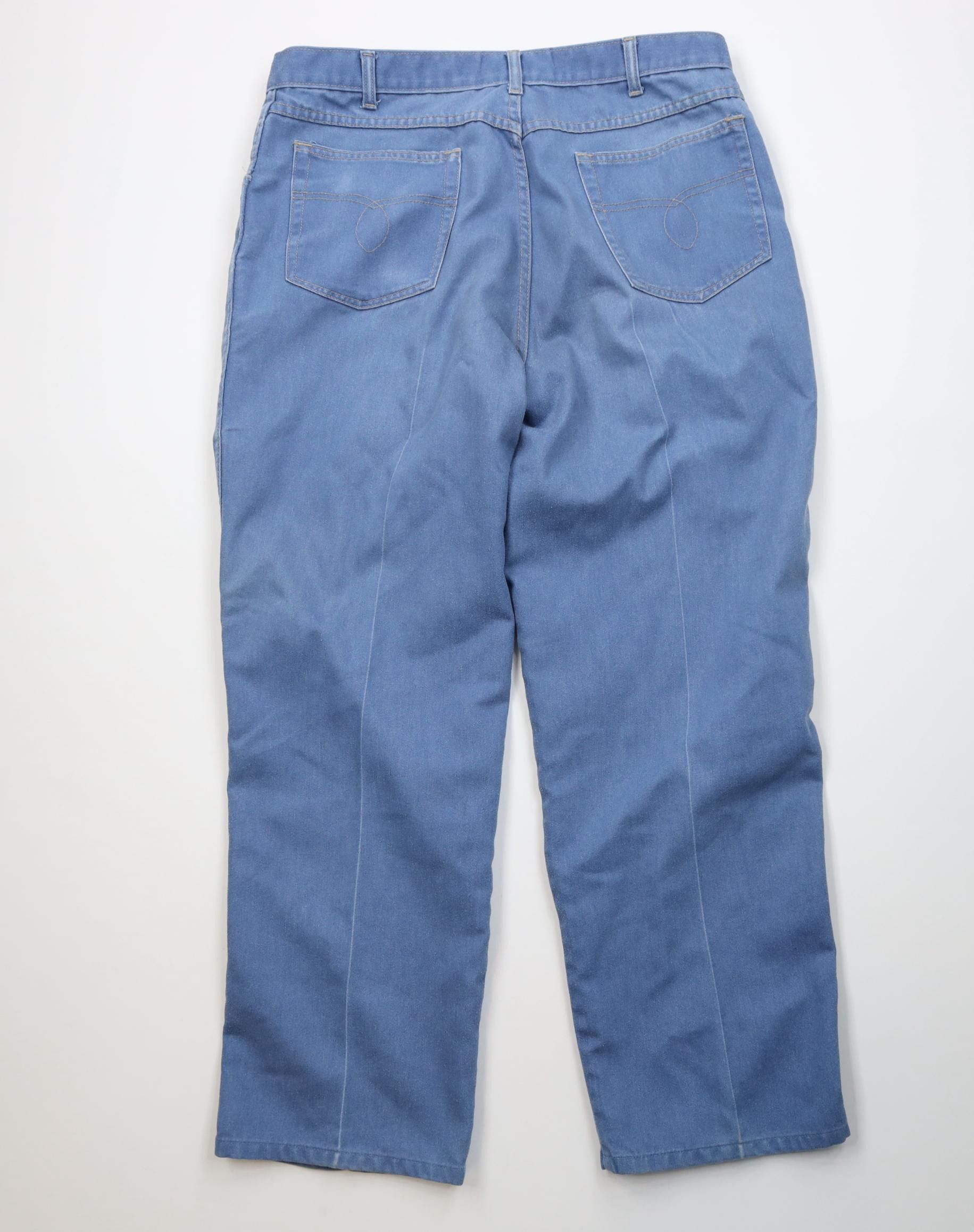 Vintage Vintage 90s Streetwear Flared Wide Leg Denim Jeans Blue Size US 38 / EU 54 - 11 Thumbnail