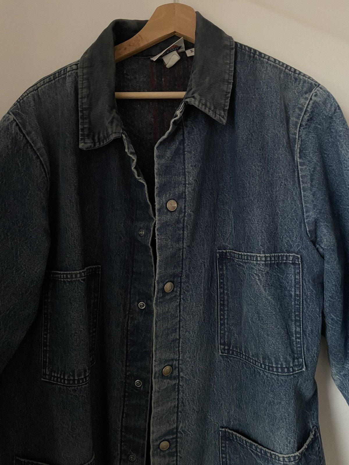 Dickies Vtg 80's Dickies Blanket Lined Denim Chore Jacket (XL) Size US XL / EU 56 / 4 - 4 Thumbnail