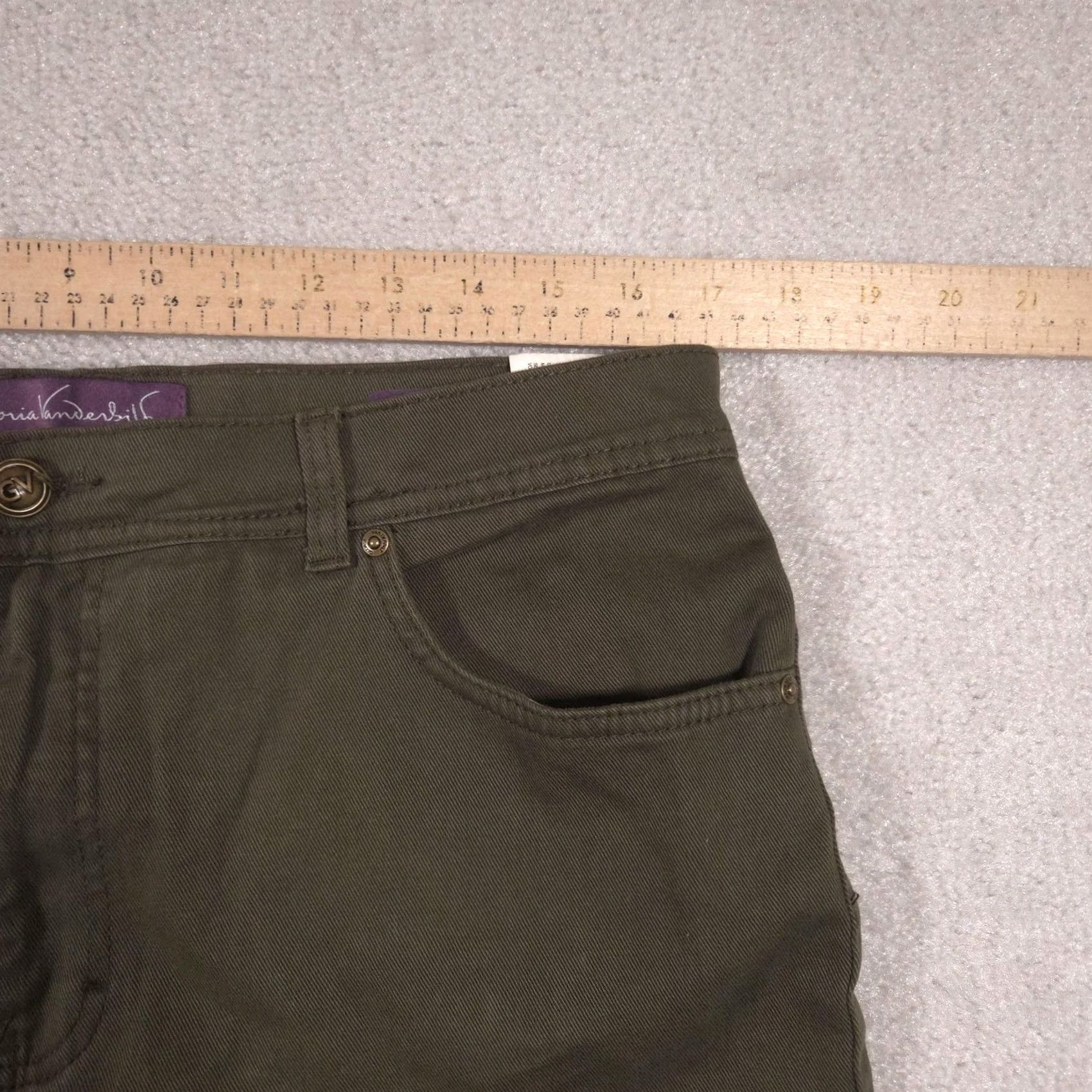 Gloria Vanderbilt Gloria Vanderbilt Jeans Womens 16 Short Green High Rise Tapered Stretch 5-Pocket Denim Vintage No N/A Ladies Clothing Size 38" / US 16 / IT 52 - 6 Thumbnail