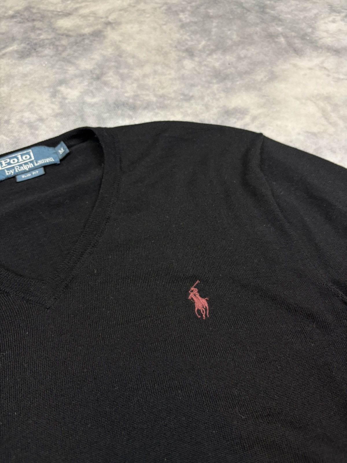 Polo Ralph Lauren Vintage polo Ralph Lauren knit sweater v neck merino wool Size US M / EU 48-50 / 2 - 2 Thumbnail