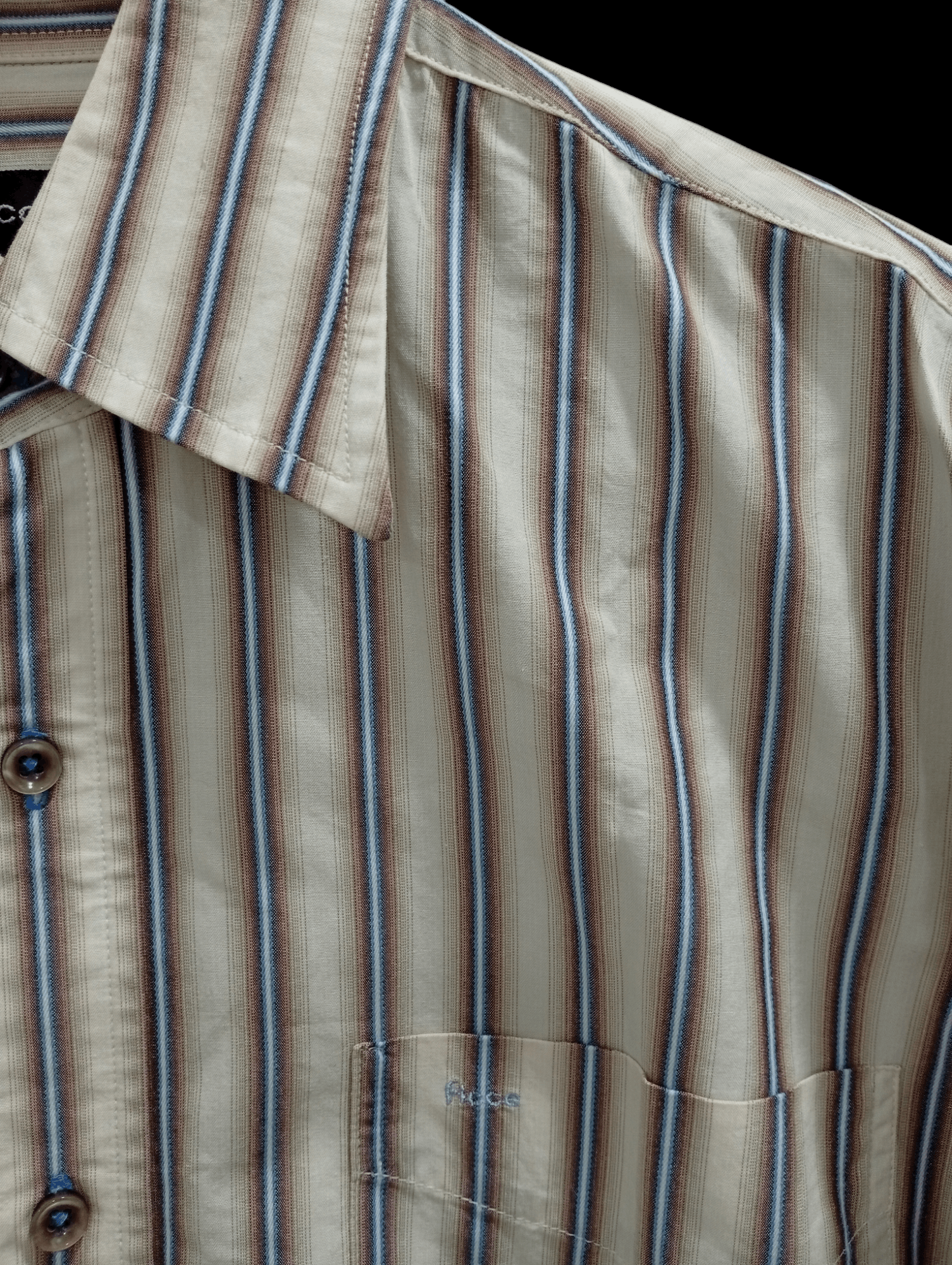 Japanese Brand × Vintage × Yoshiyuki Konishi 🔥🔥Vintage Ficce Stripe LS Shirt Size US M / EU 48-50 / 2 - 18 Thumbnail