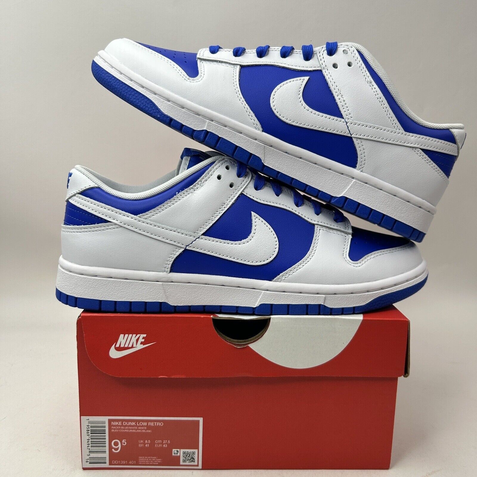 Nike Nike Dunk Low Retro “Racer Blue” 2023 Size US 9.5 / EU 42-43 - 1 Thumbnail