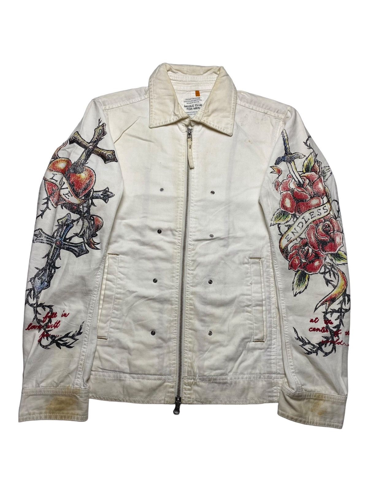 If Six Was Nine 2000s Nicole Club - Cross Tatto Work Jacket Size US M / EU 48-50 / 2 - 9 Thumbnail