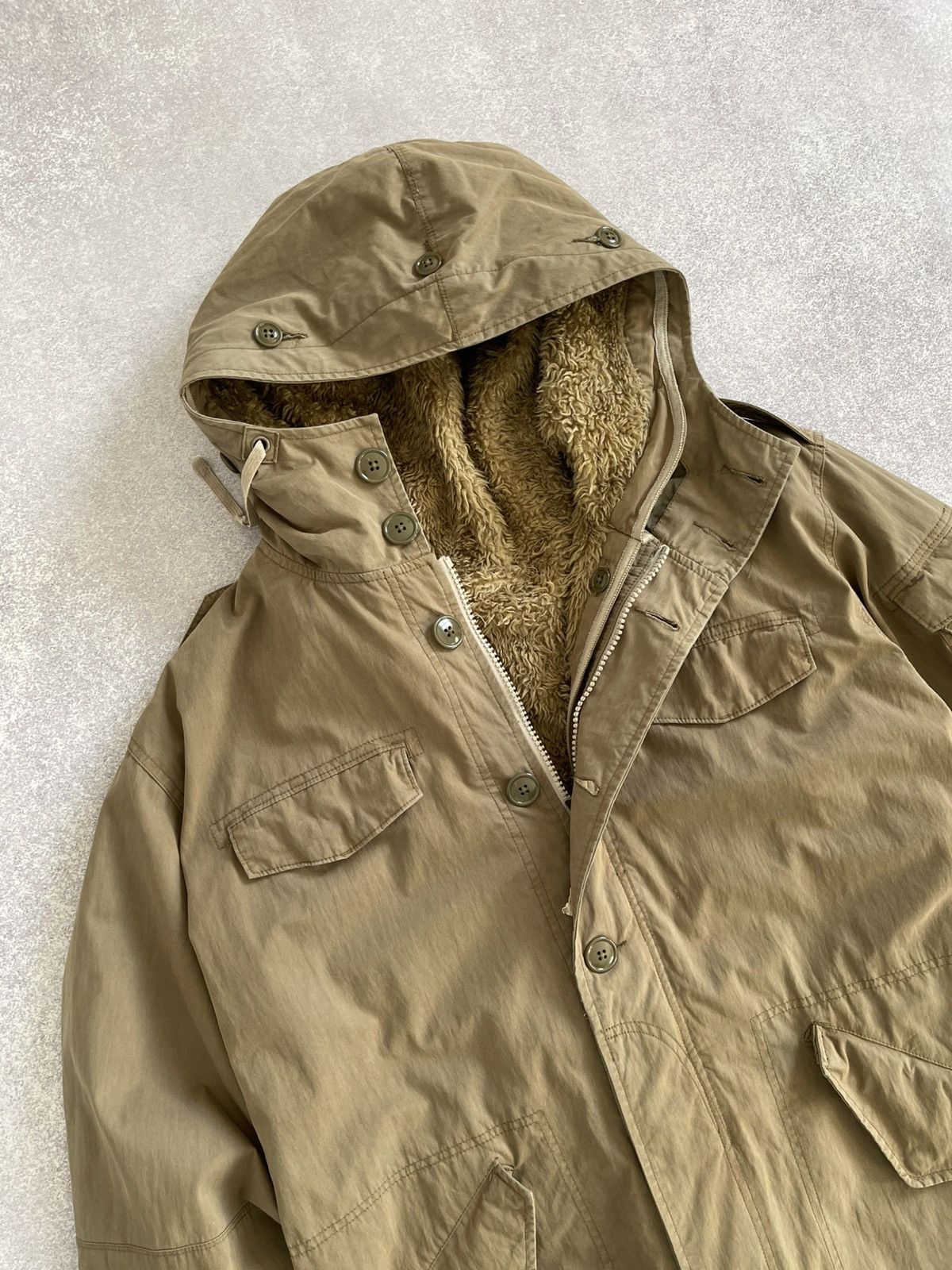 Gap Vintage GAP Military Fur Lined Fishtail Parka Jacket Coat Size US L / EU 52-54 / 3 - 4 Thumbnail