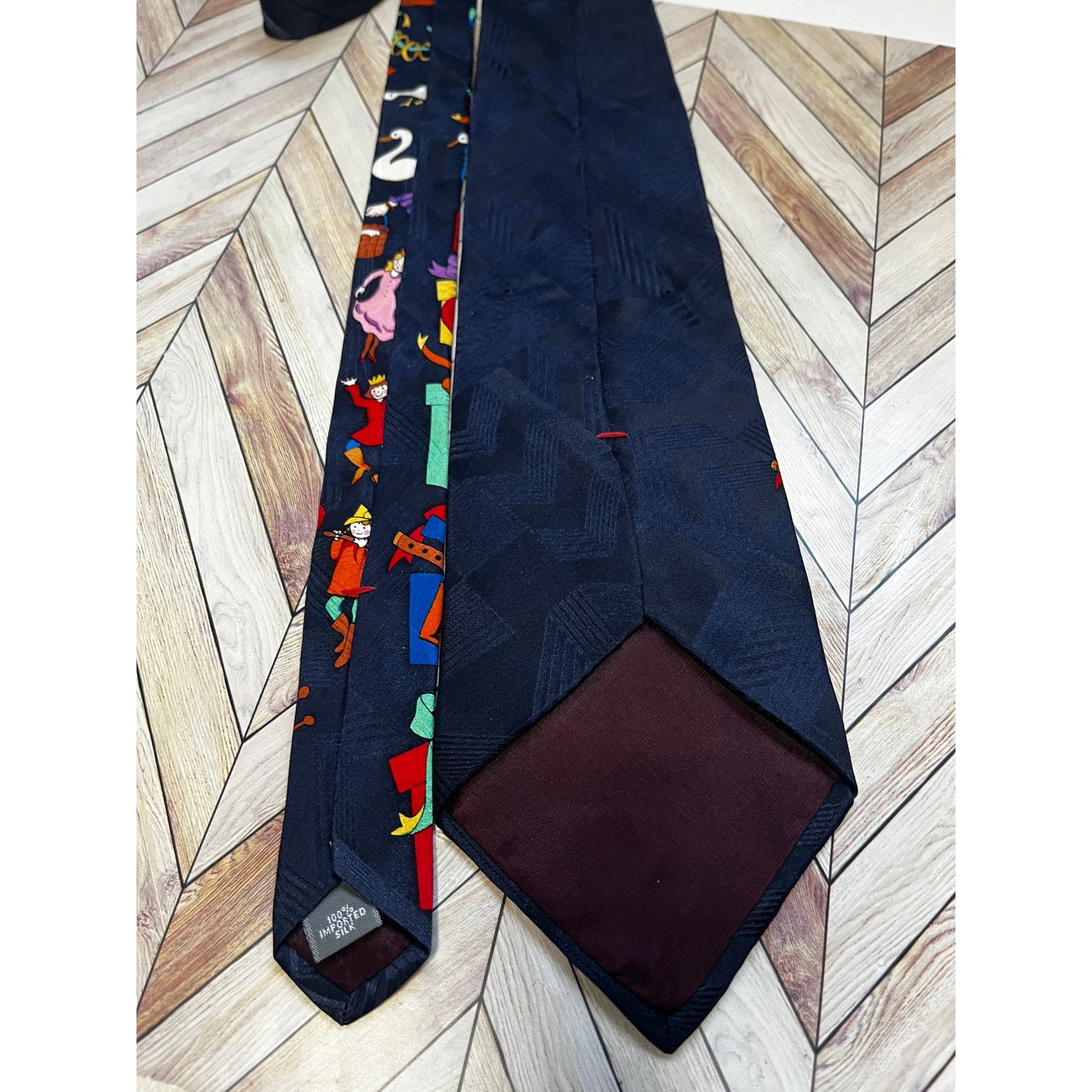 Other Vintage Jones for Men The 12 Days of Christmas Neck Tie Navy Size ONE SIZE - 7 Thumbnail
