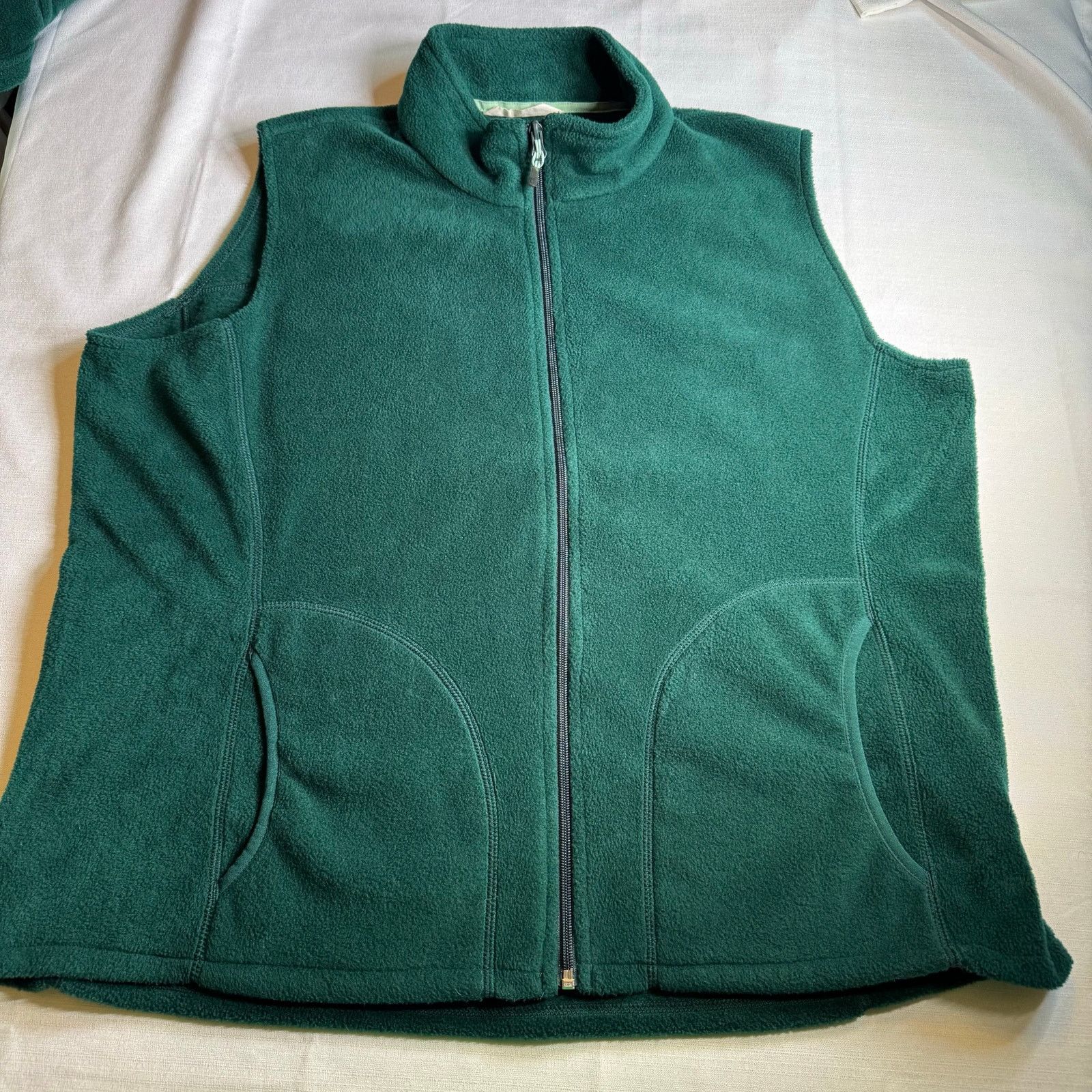 Woolrich Woolen Mills Woolrich Fleece Vest Forest Green Full Zip Outdoor 2XL Size US XXL / EU 58 / 5 - 2 Thumbnail