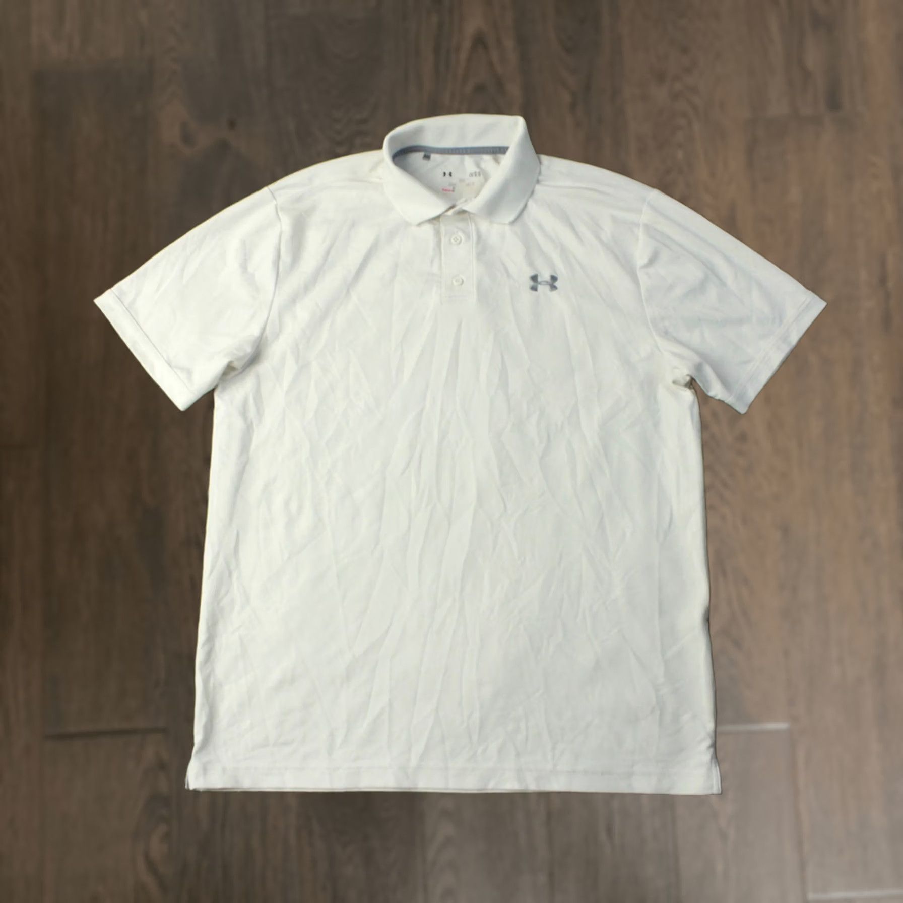 Under Armour UNDER ARMOUR HEATGEAR POLO SHIRT MEN L White Classic Short Sleeve Weather: Summer Size US L / EU 52-54 / 3 - 1 Thumbnail