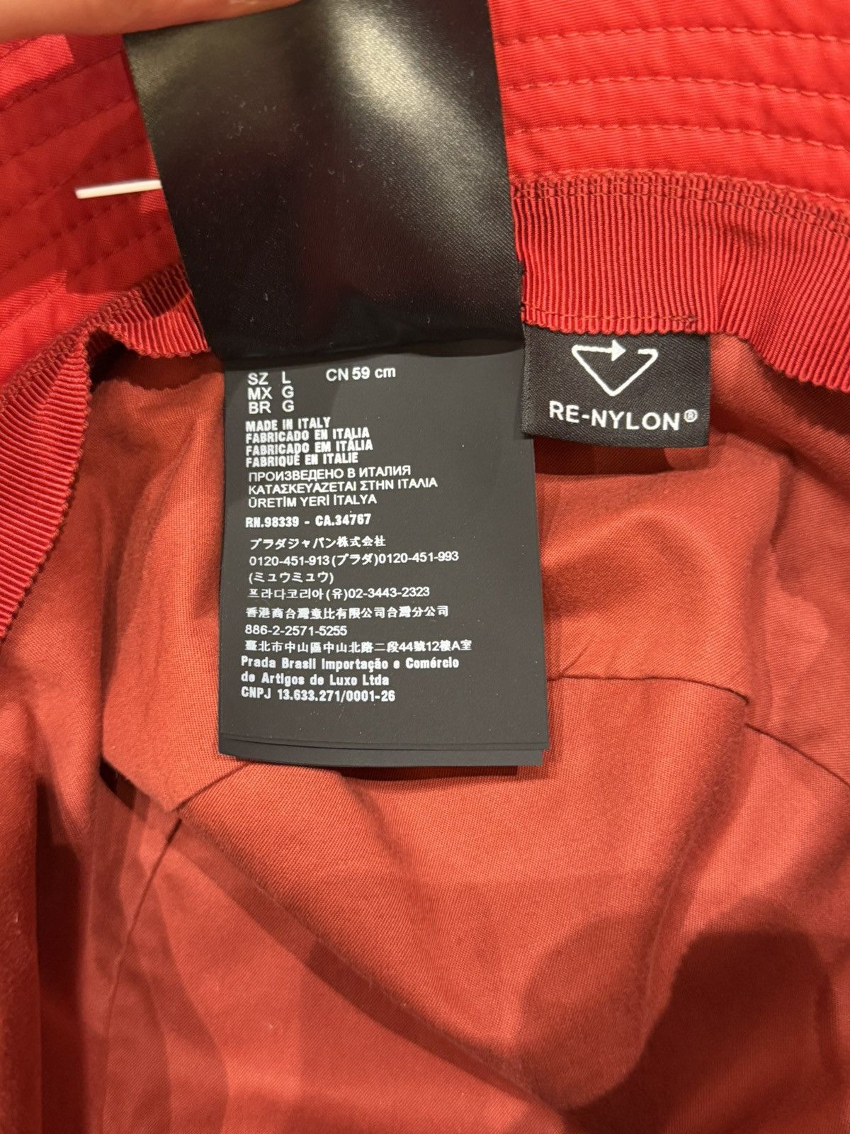 Prada Prada Nylon Bucket Hat - Red Size ONE SIZE - 8 Thumbnail