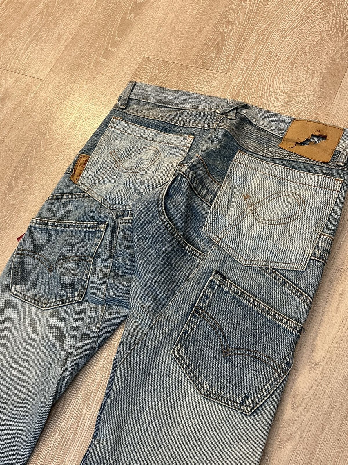Beauty Beast AW00 Recycouture Paper Reconstructed Denim Size US 31 - 6 Thumbnail