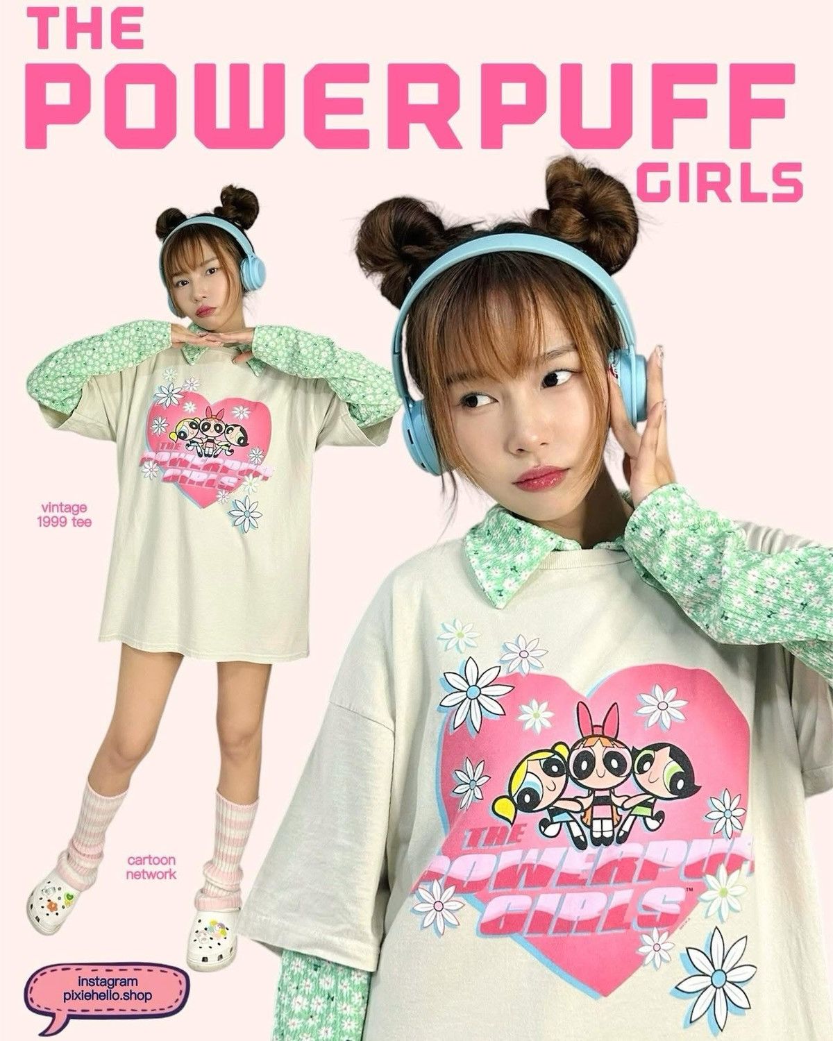Cartoon Network × Disney × Vintage VINTAGE 1999 THE POWERPUFF GIRLS | CARTOON NETWORK Size US L / EU 52-54 / 3 - 1 Thumbnail