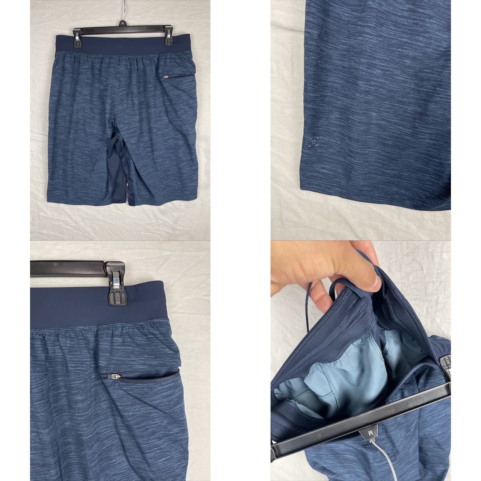 Lululemon Lululemon T.H.E. Short Mens Large Heather Blue Drawstring Athleisure LM7AATSX Size US 33 - 8 Thumbnail