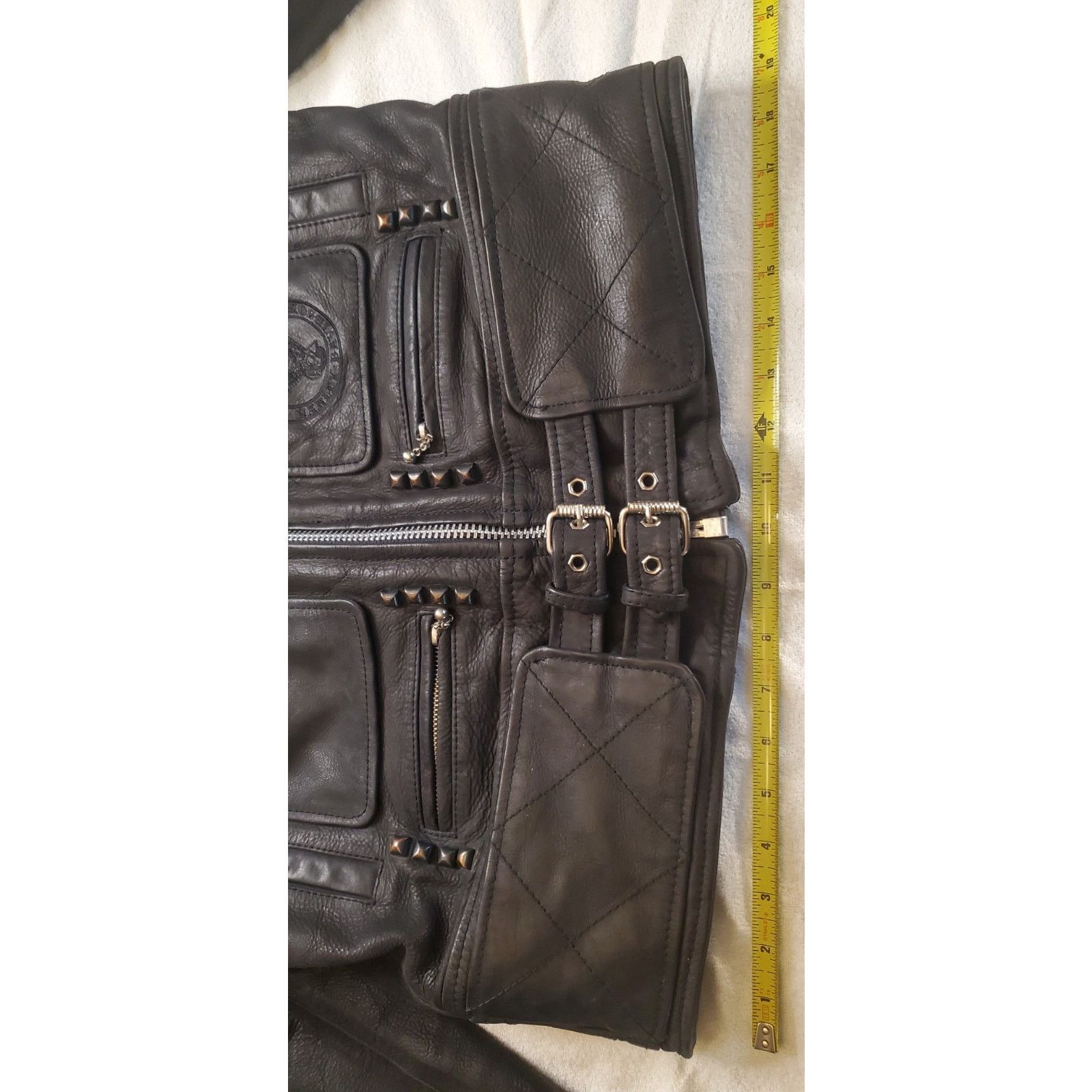 Harley Davidson Harley Davidson Women’s Large Leather Motorcycle Jacket vtg Size L / US 10 / IT 46 - 4 Thumbnail