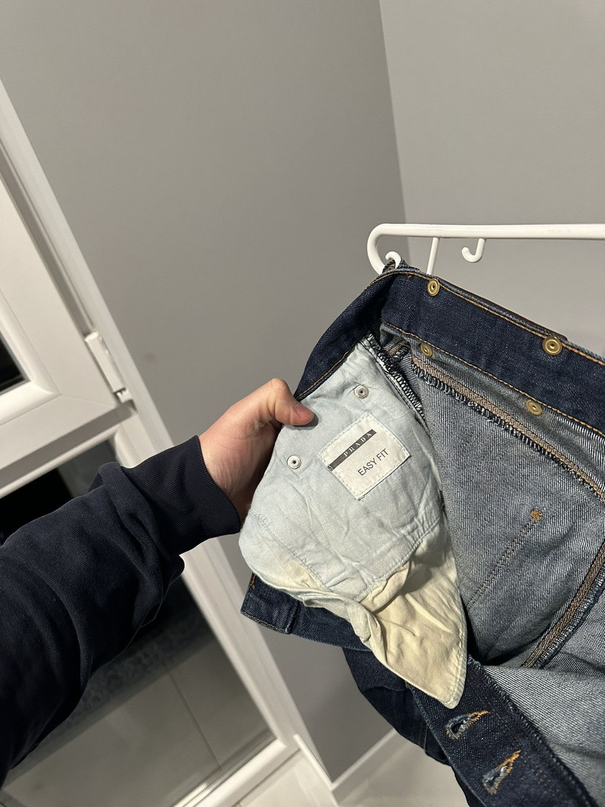 Prada Prada Vintage Denim Shorts Leather Logo Japan Style Size US 30 / EU 46 - 14 Thumbnail