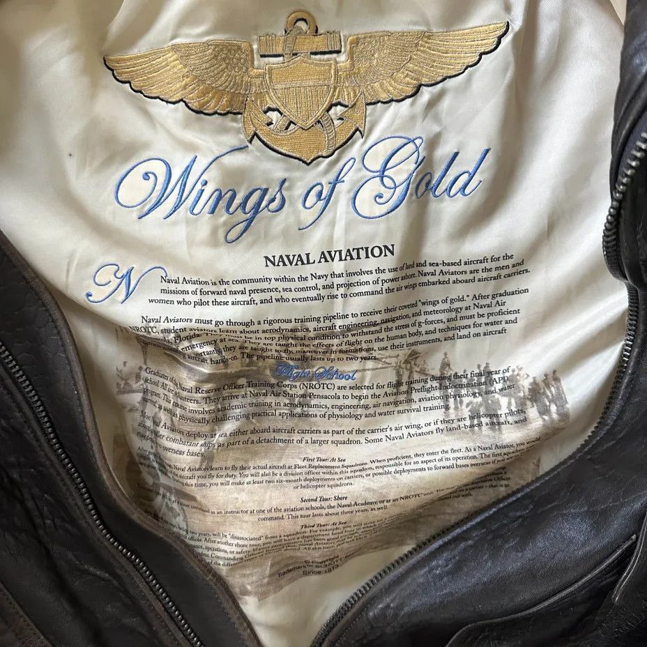 Schott Vintage Schott G-1 M-422 B Wings Of Gold Bomber Jacket 4XL Size US XXL / EU 58 / 5 - 10 Thumbnail