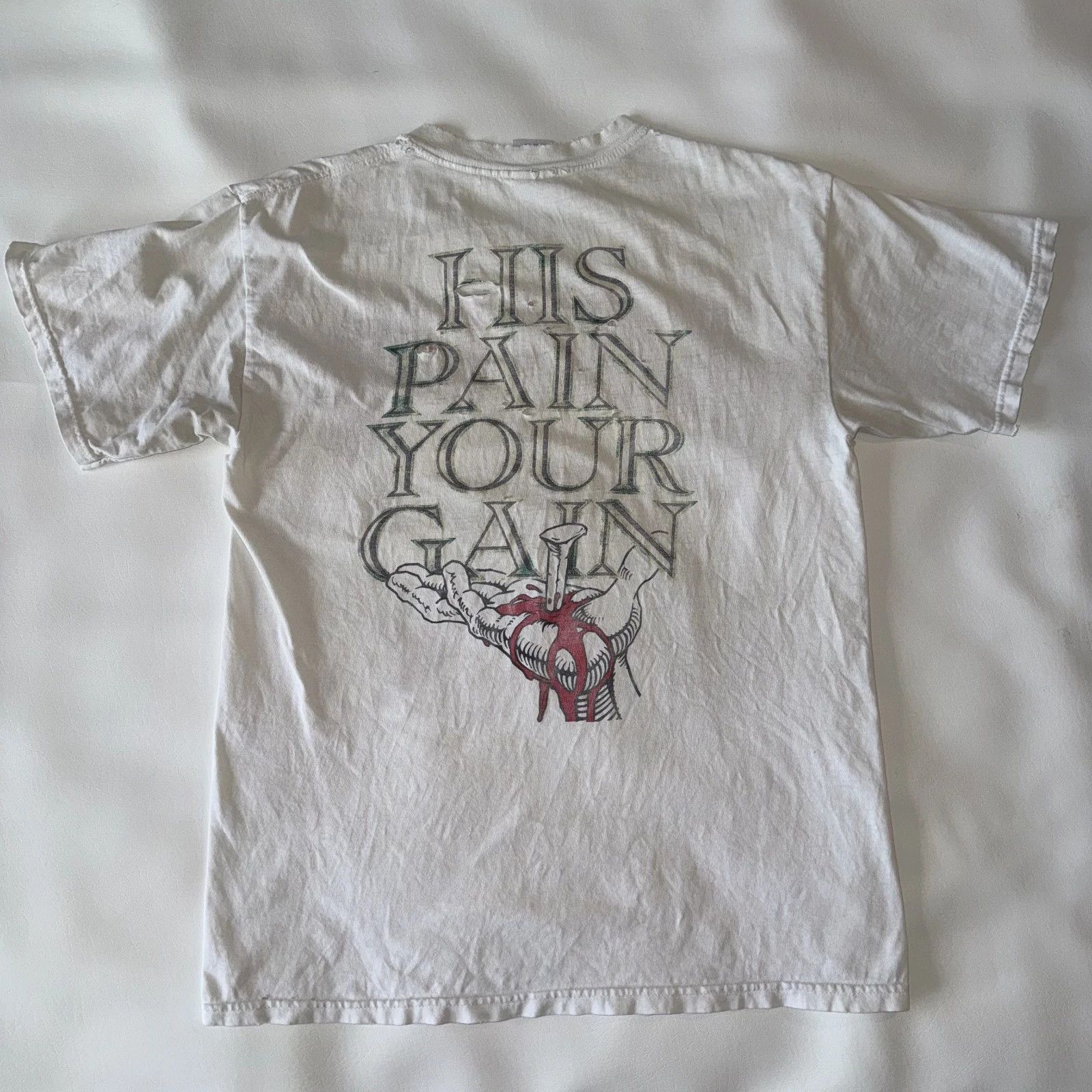 Vintage VTG Lords Gym T Shirt Sz M Jesus Cross Living Epistles 90s Size US M / EU 48-50 / 2 - 2 Thumbnail